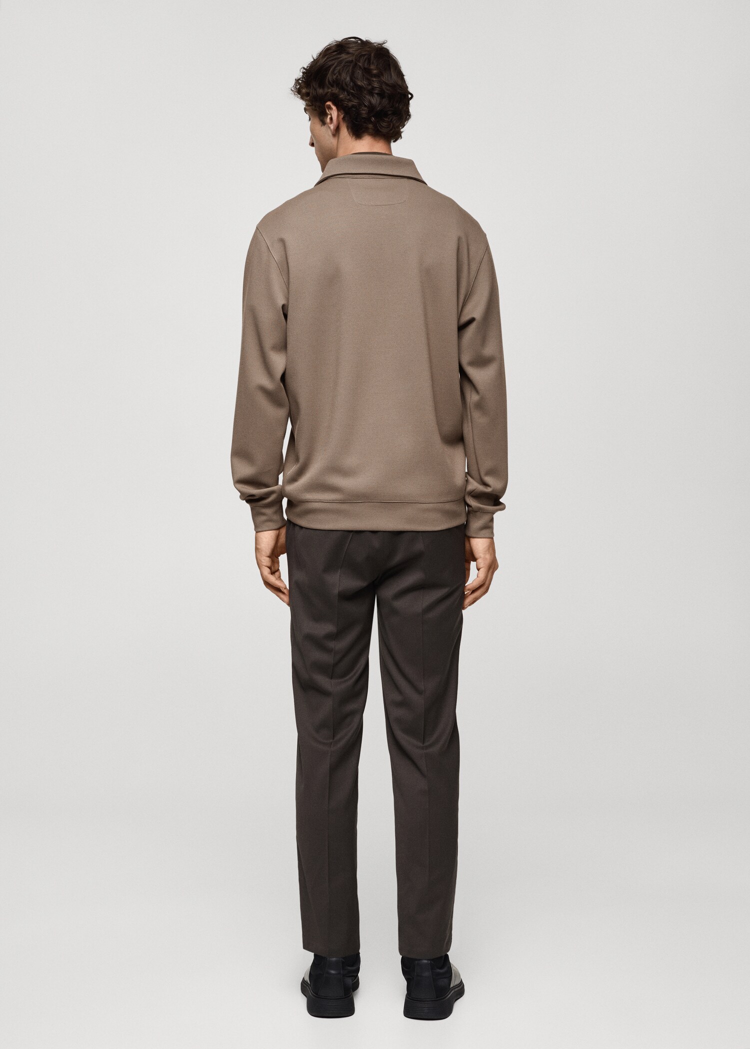 Sweatshirt with anti-odour technology and zip - Reverse of the article