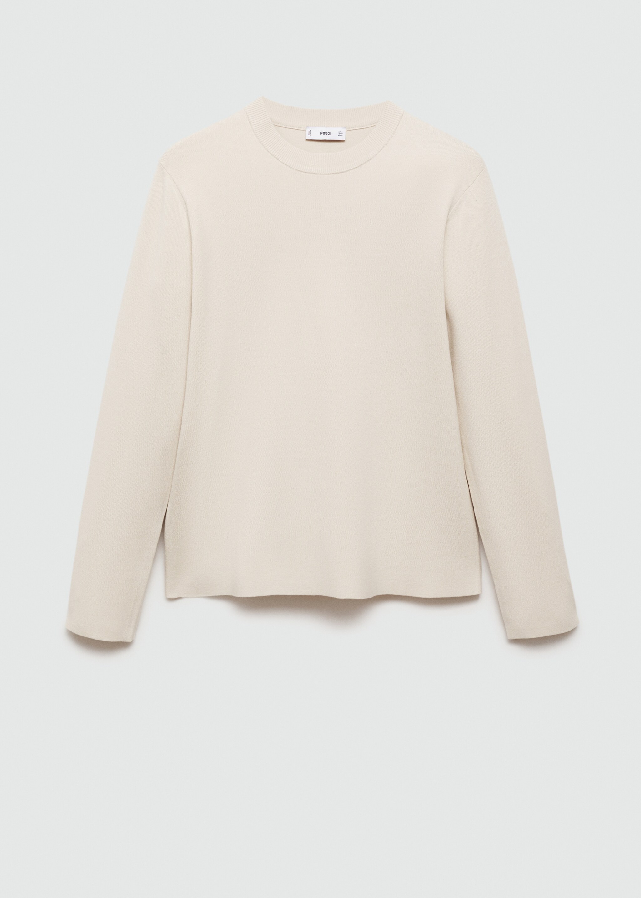 Sweter z dzianiny o średniej grubości regular fit - Artykuł bez modela/modelki, Kość słoniowa. Ref: 77025974-00.