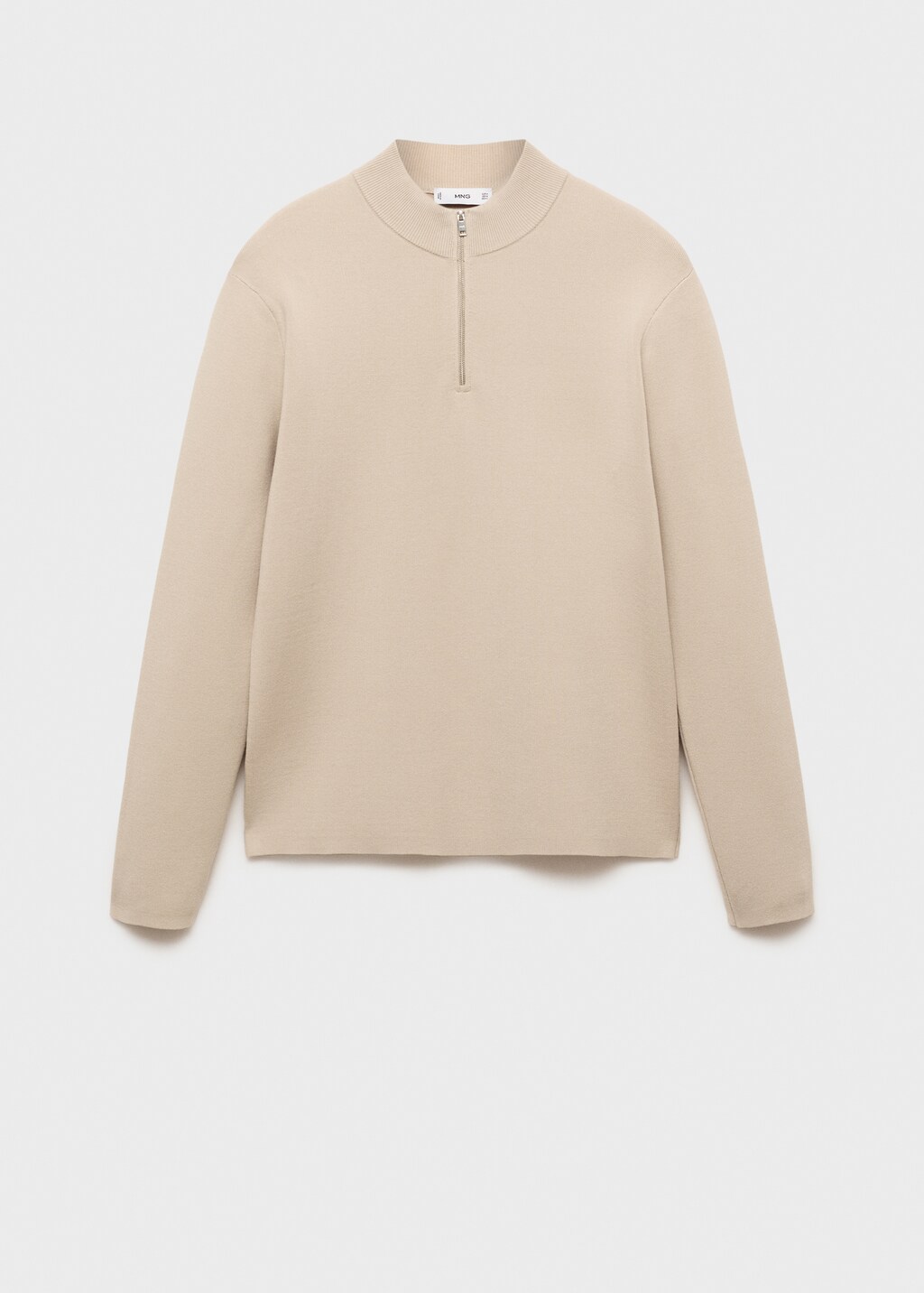 Perkins-neck sweater with zip - Men | MANGO OUTLET USA