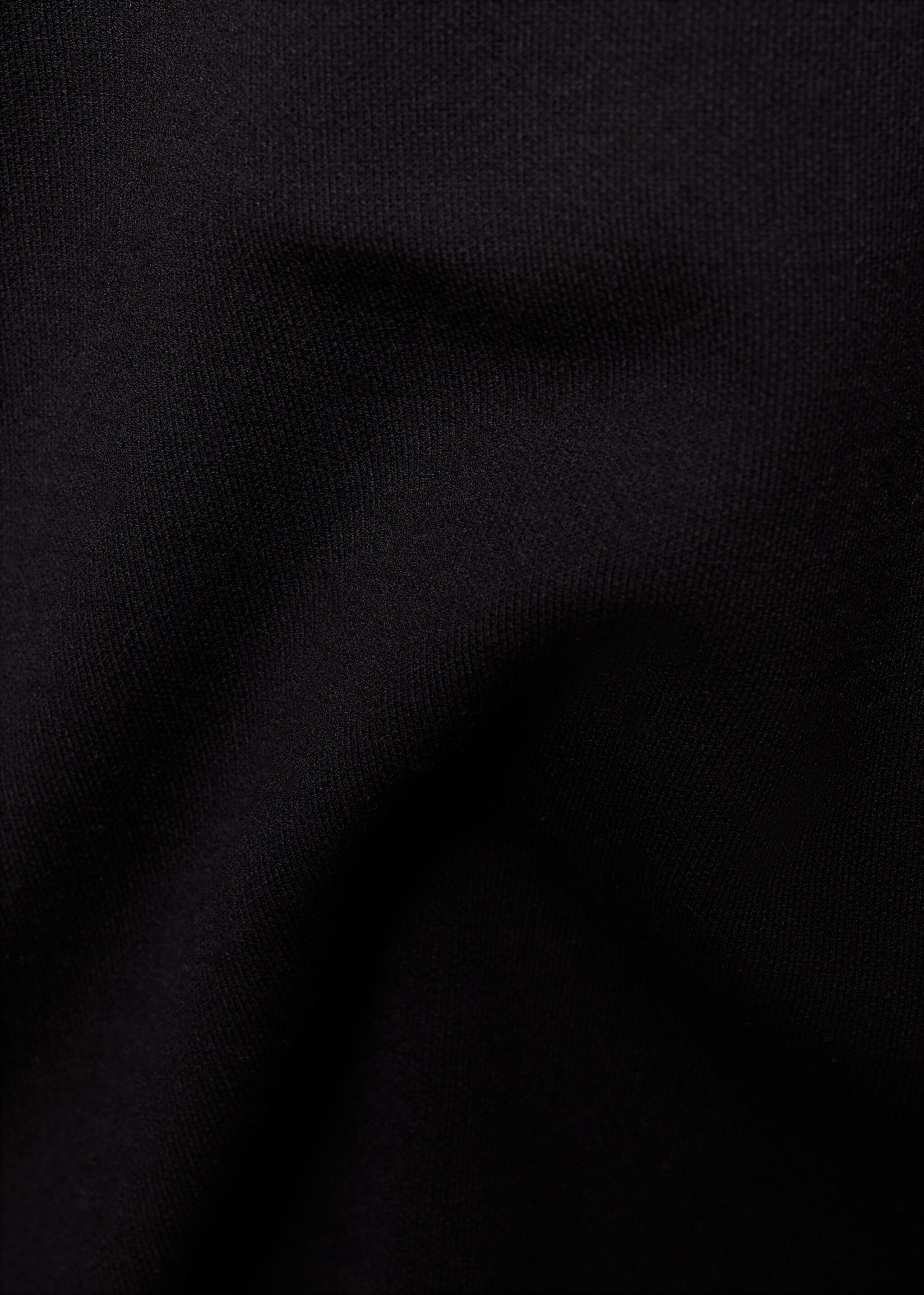 Medium-knit sweater with zip-up perkins neck - Details of the article 0, Black. Ref: 77025975-00.