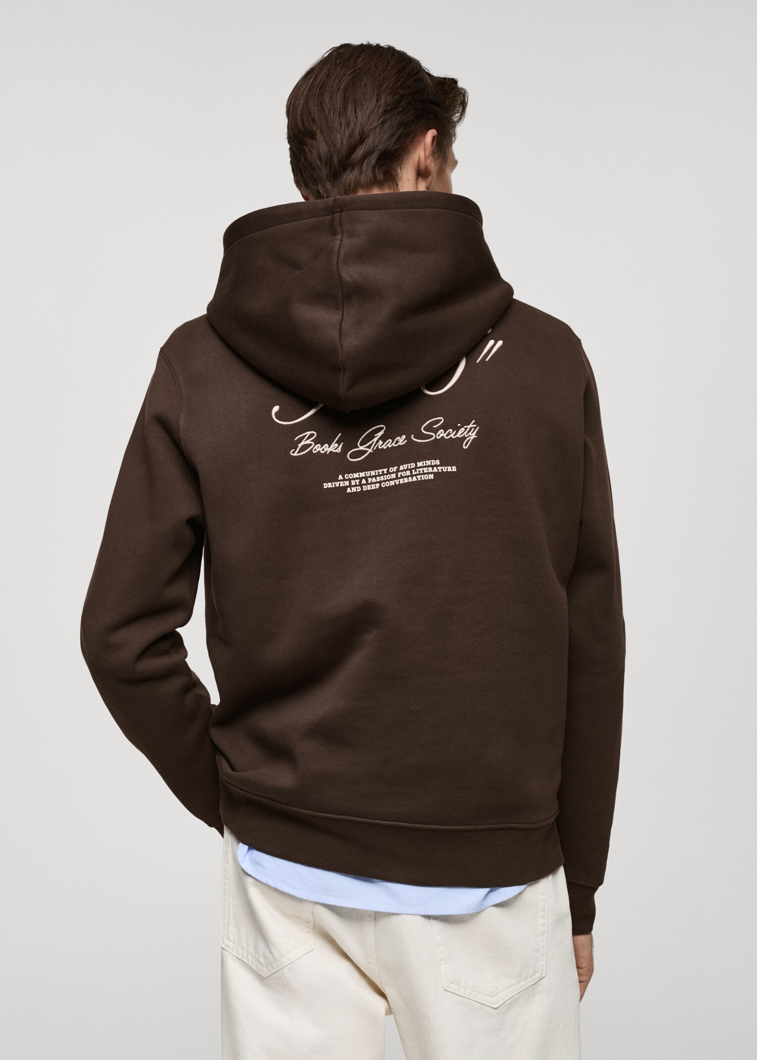 Geborduurde hoodie - Achterkant van het artikel