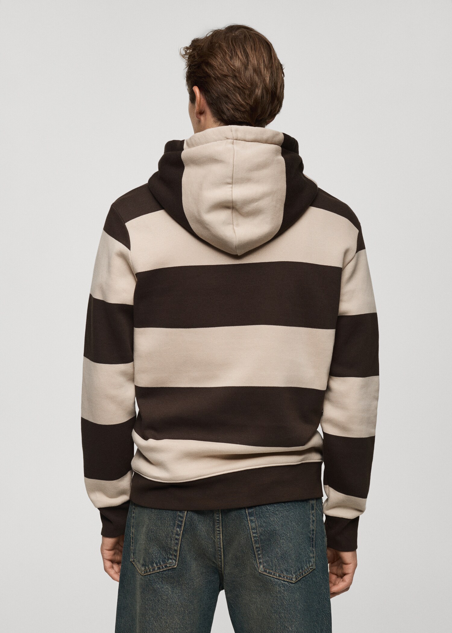 Sudadera rayas capucha - Reverso del artículo