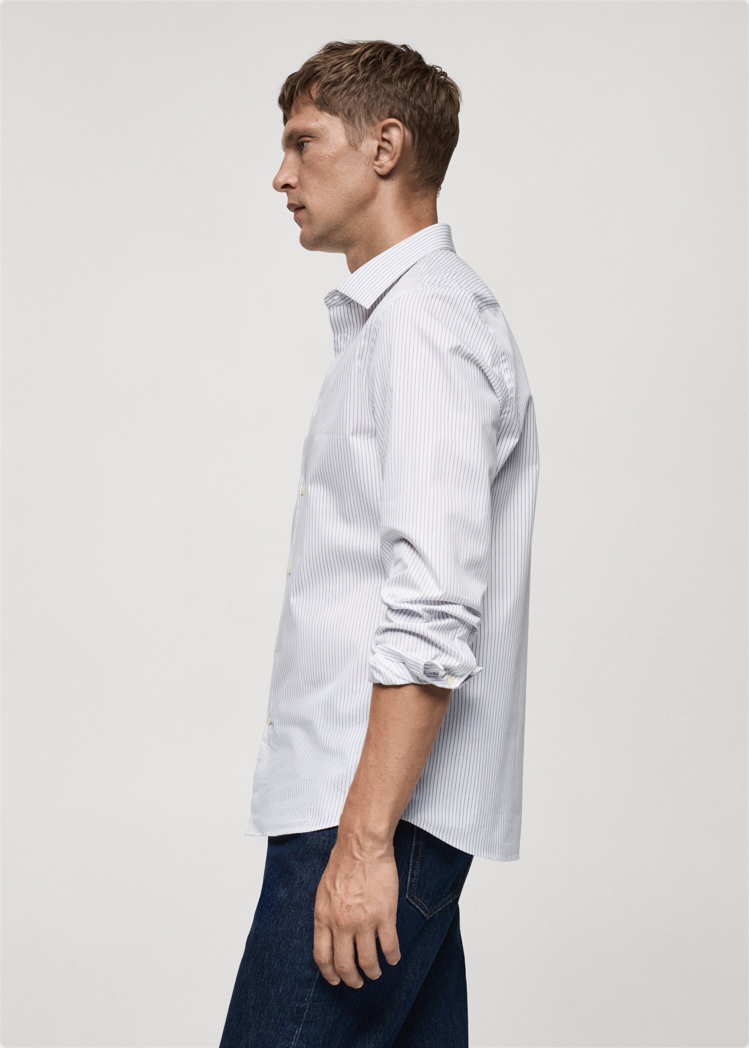 Camisa slim fit algodón rayas - Detalle del artículo 2