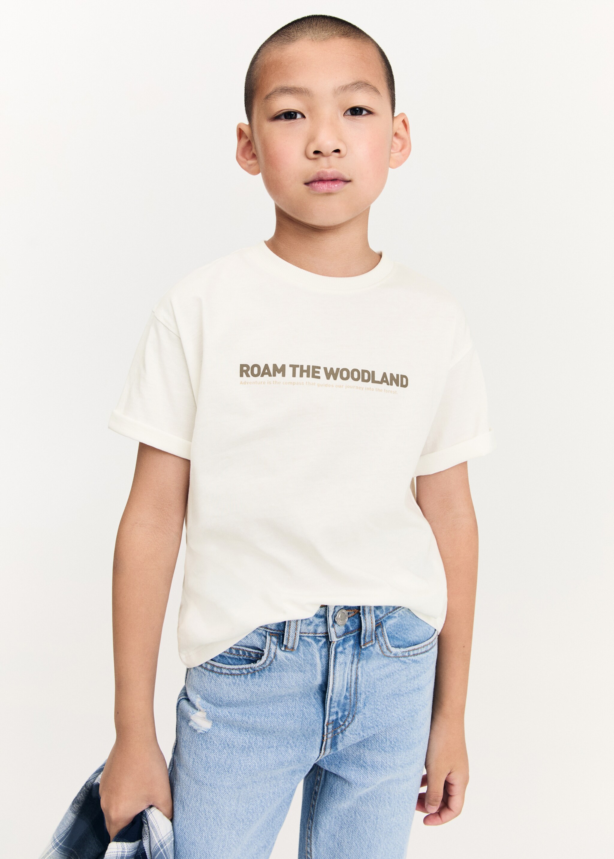 Camiseta algodón estampado - Plano medio