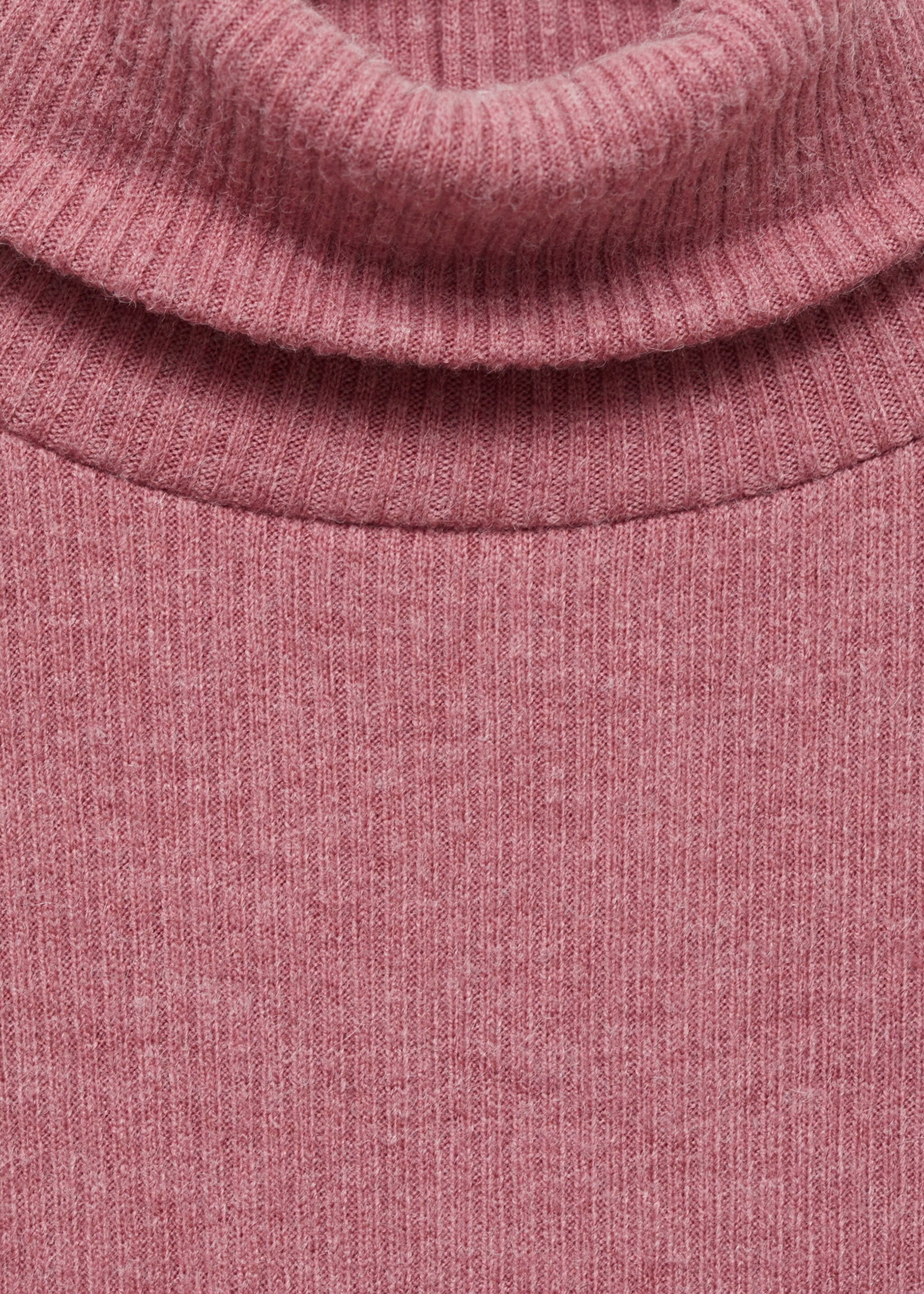 Turtle neck dress - Details of the article 8, Pastel Pink. Ref: 77025986-00.