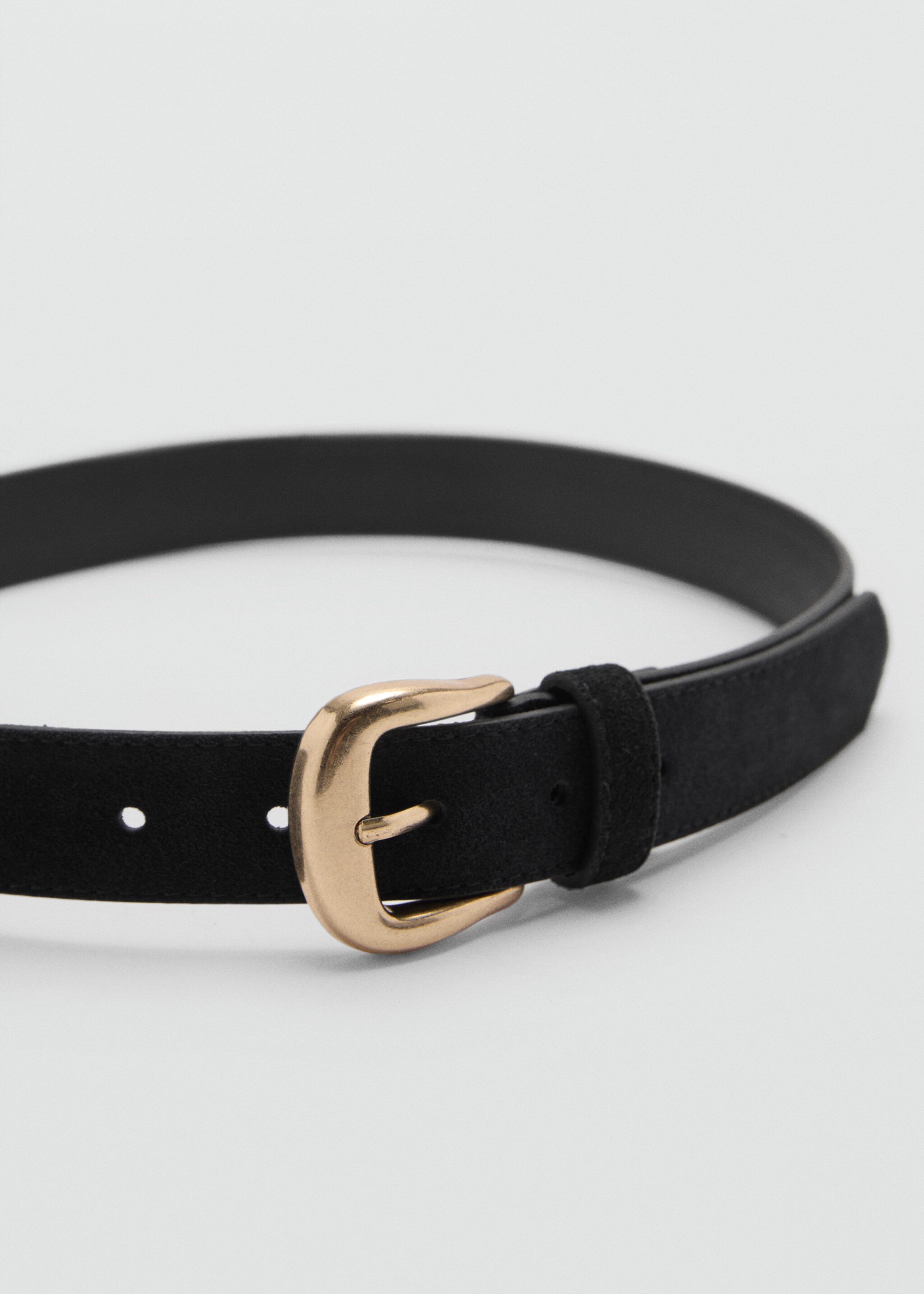 Buckle leather belt - Medium plane