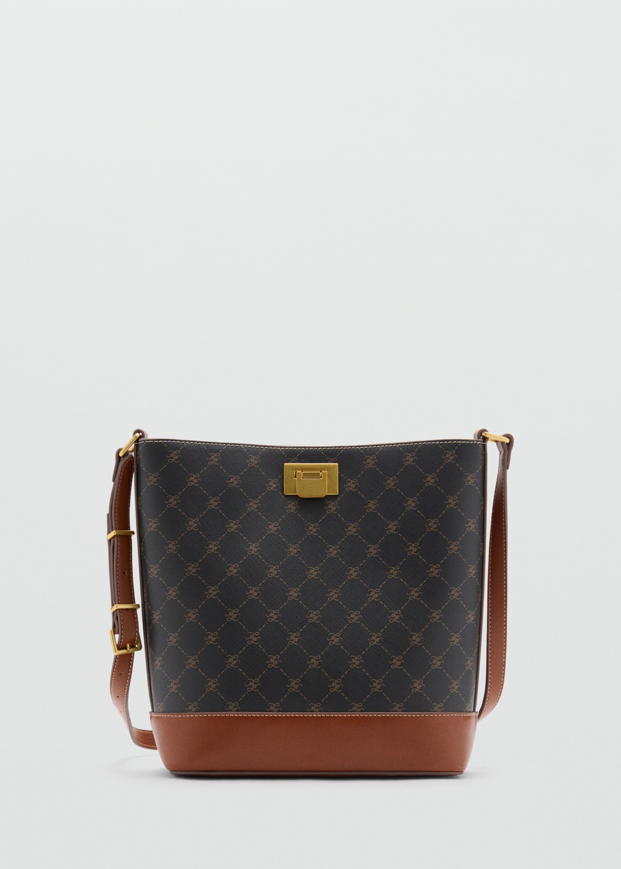 Bolso shopper detalle metálico - Artículo sin modelo, Marrón. Ref: 77026005-00.