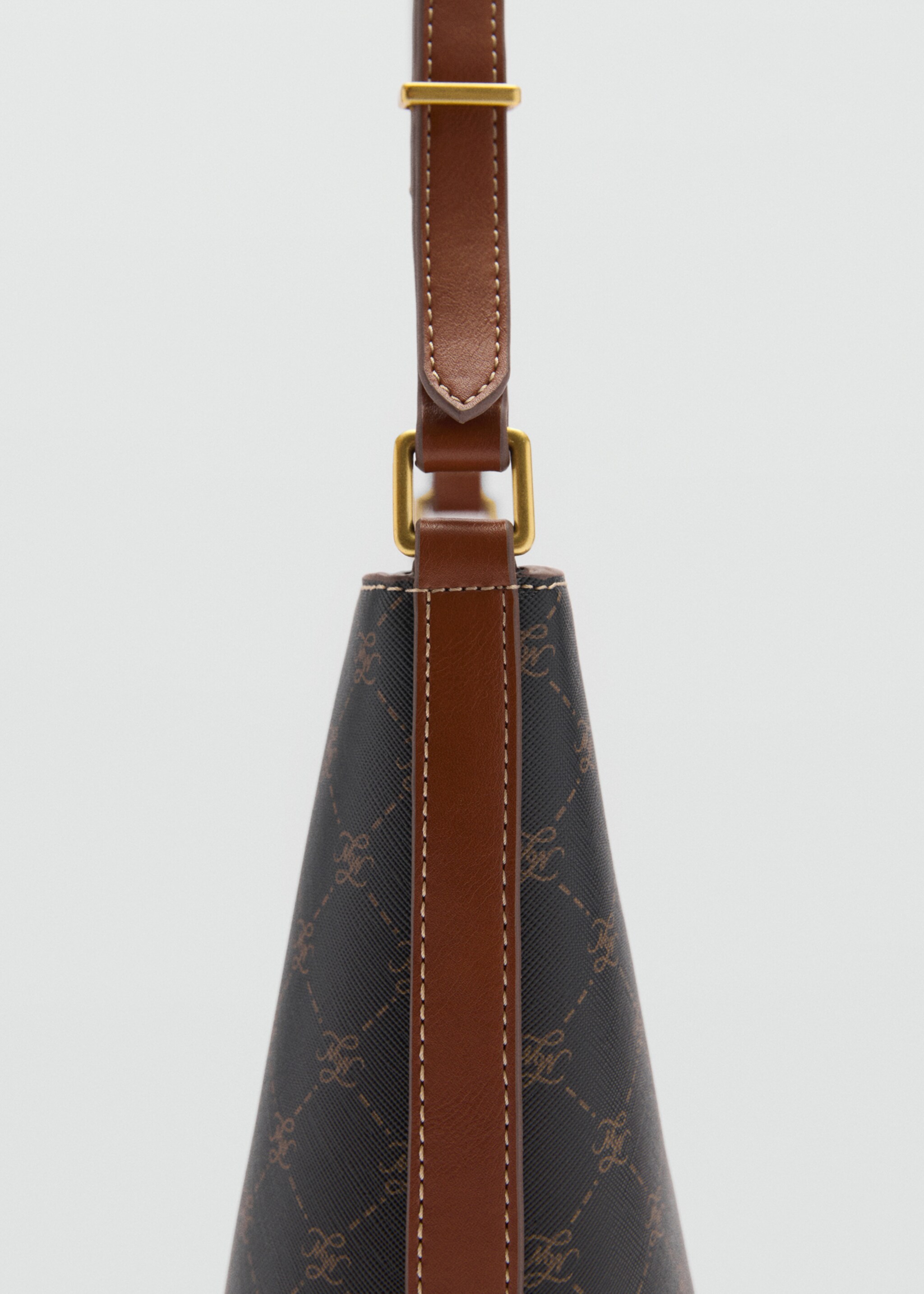 Bolso shopper detalle metálico - Detalle del artículo 3, Marrón. Ref: 77026005-00.