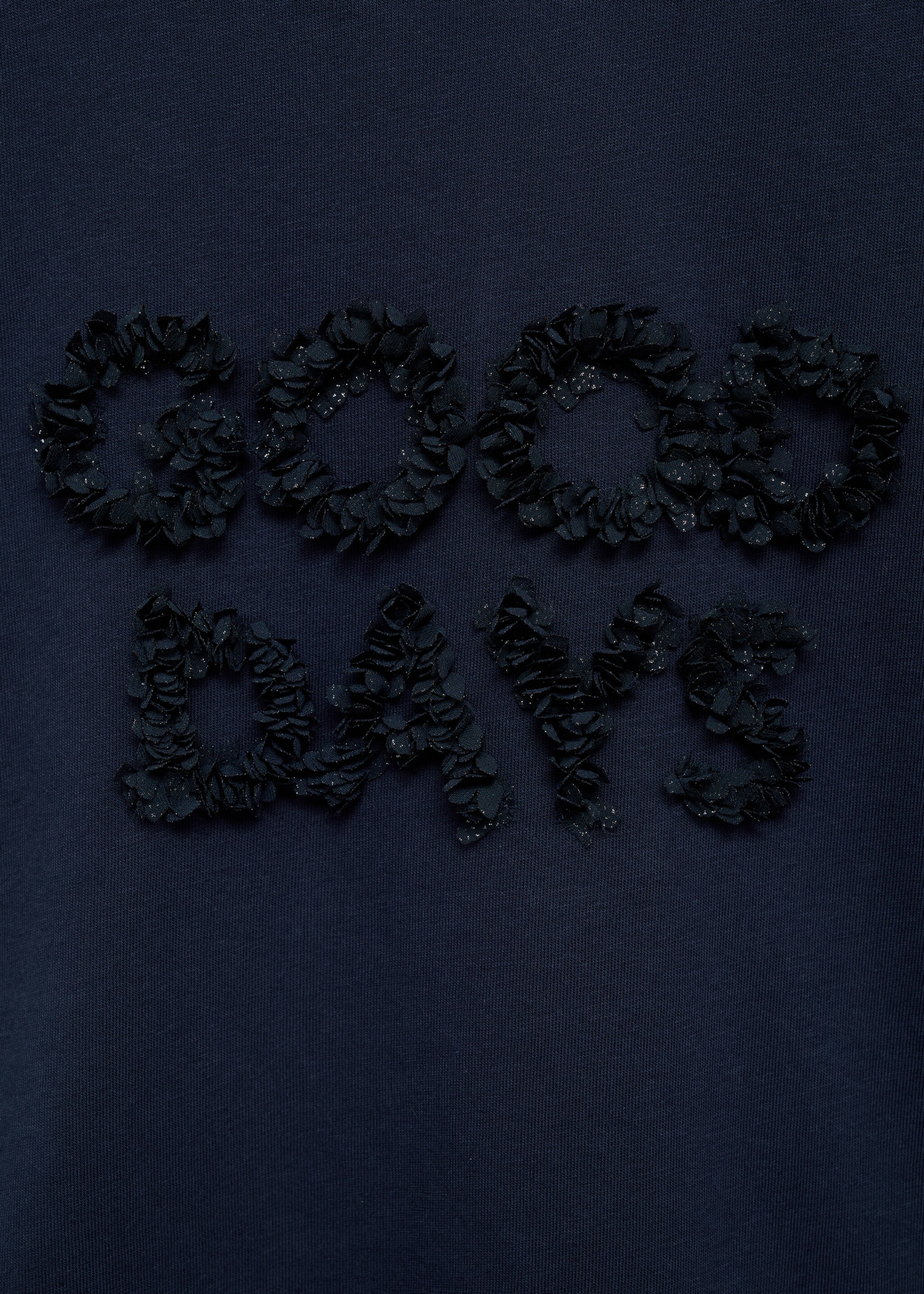 T-shirt détails relief - Détail de l'article 8, Bleu marine foncé. Ref: 77026007-00.