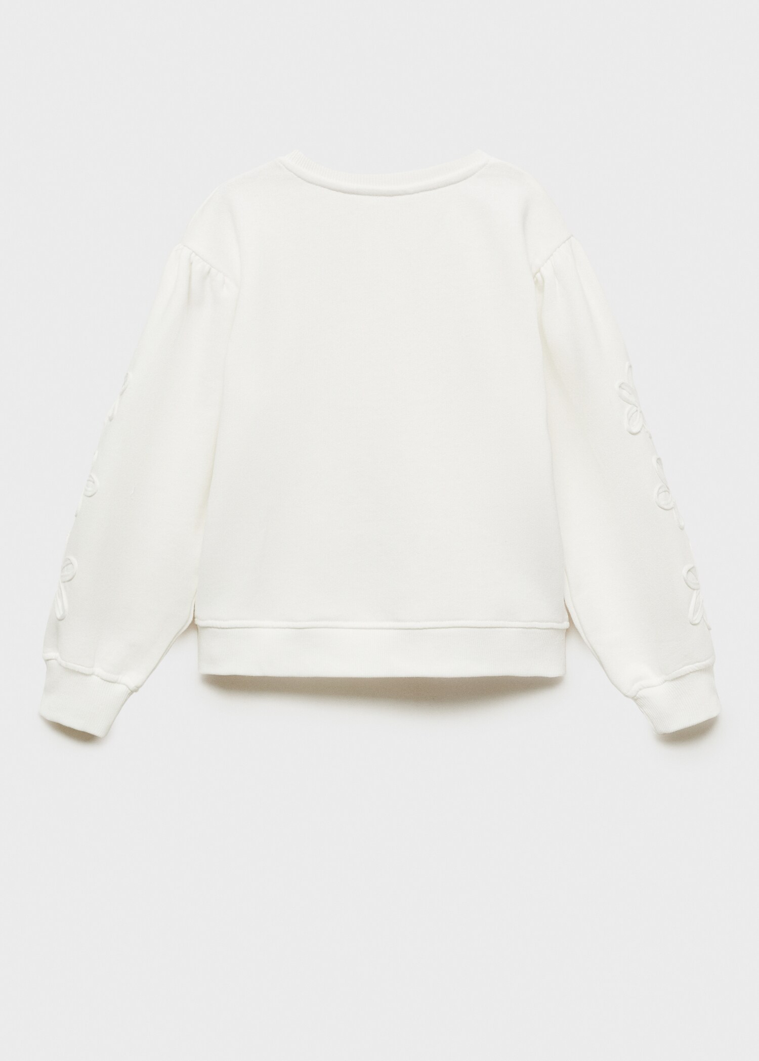 Bomullssweatshirt broderad detalj - Artikelns baksida