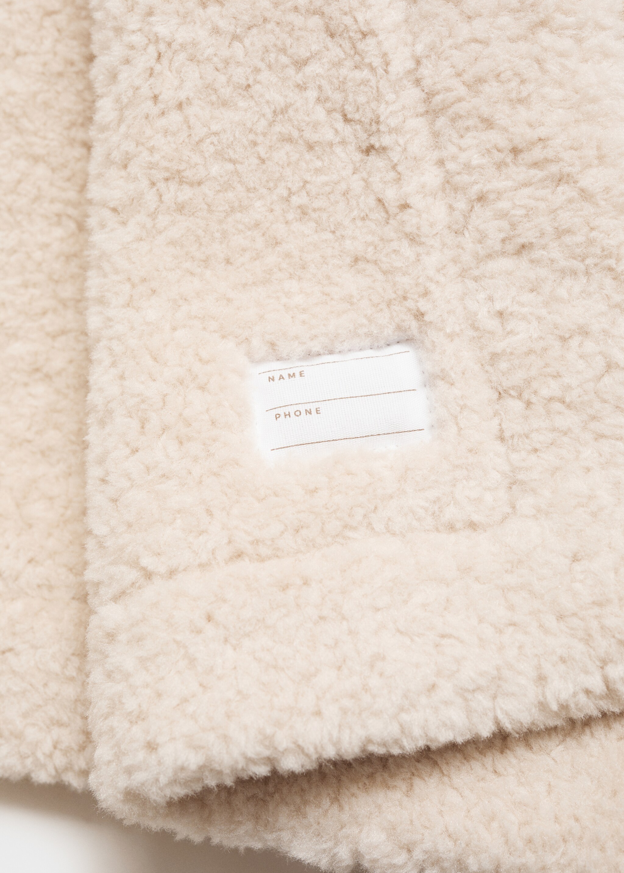 Doubleface-Mantel mit Pelzeffekt - Detail des Artikels 0, Beige. Ref: 77026339-00.