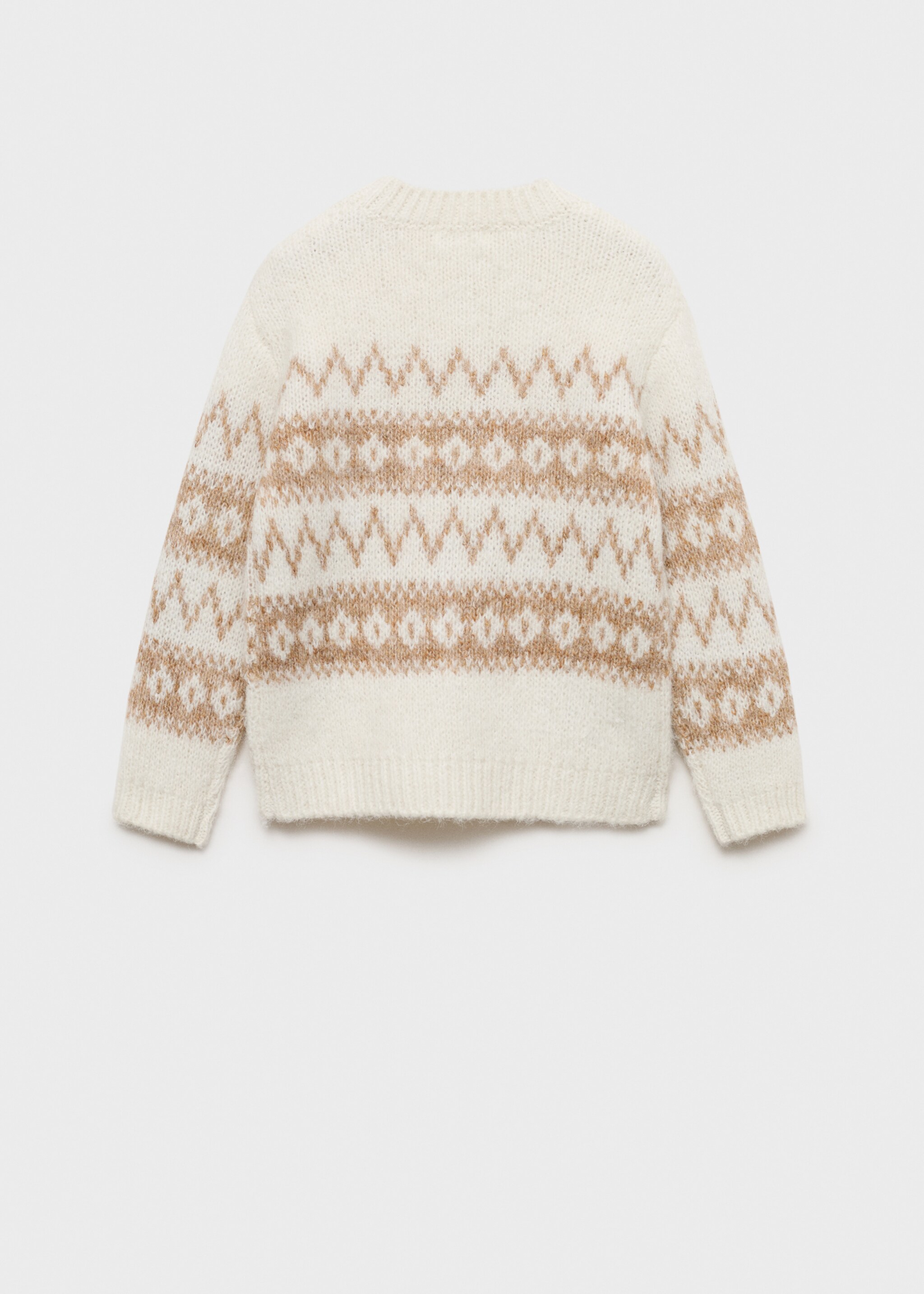 Jacquard sweater - Reverse of the article, Off White. Ref: 77026341-00.