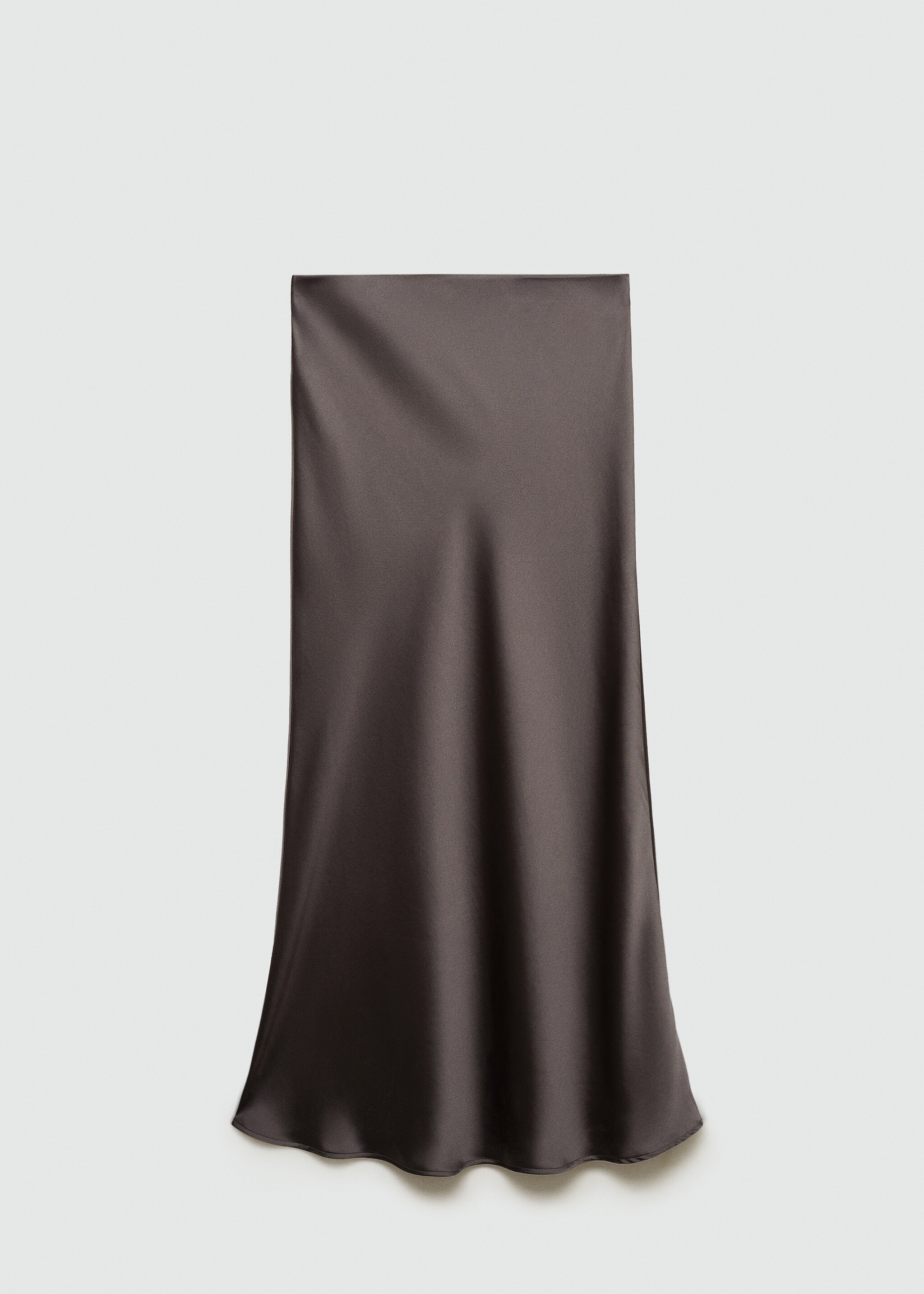 Satin long skirt - Article without model, Grey. Ref: 77026350-00.