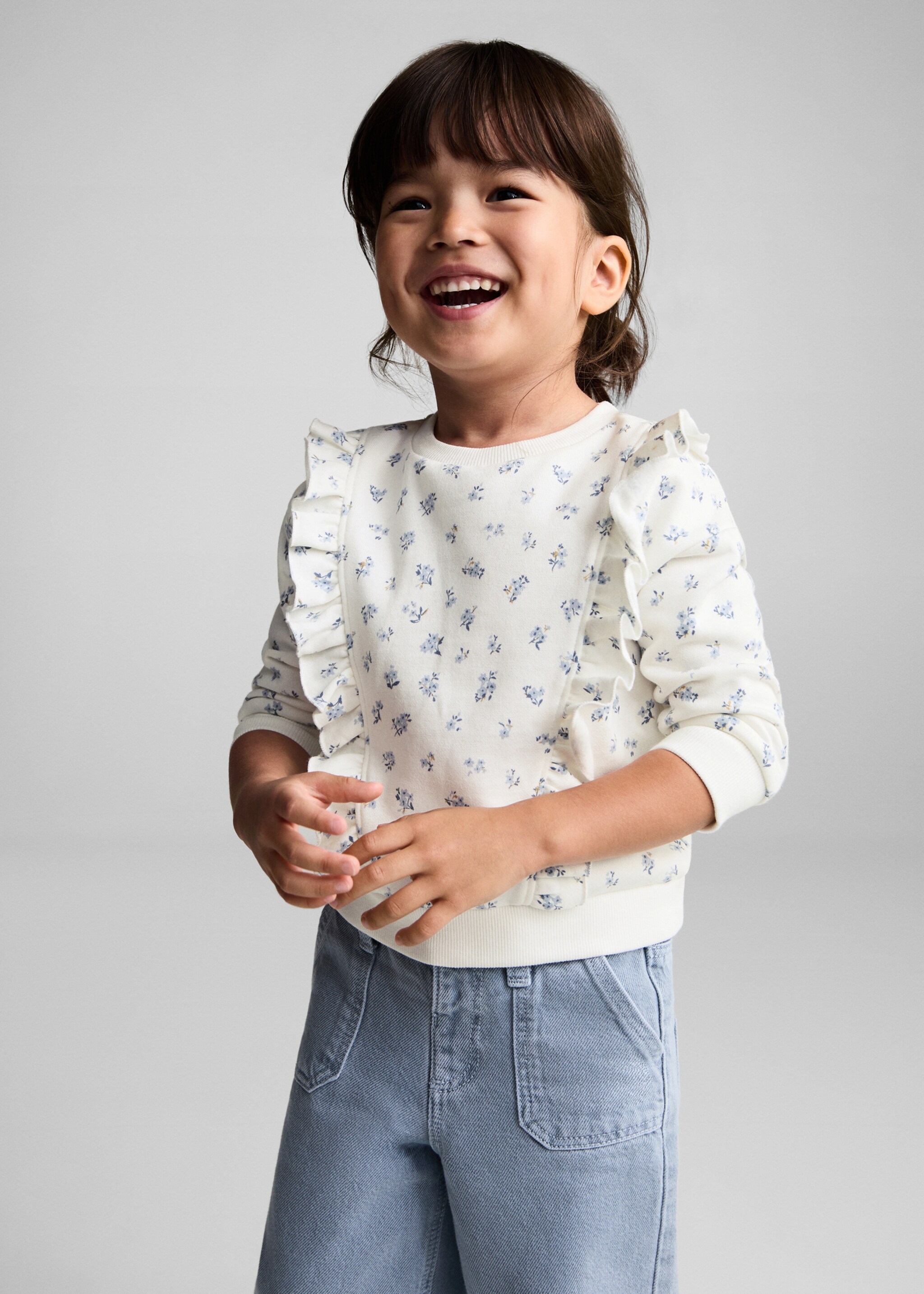 Frills printed sweatshirt - Medium plane