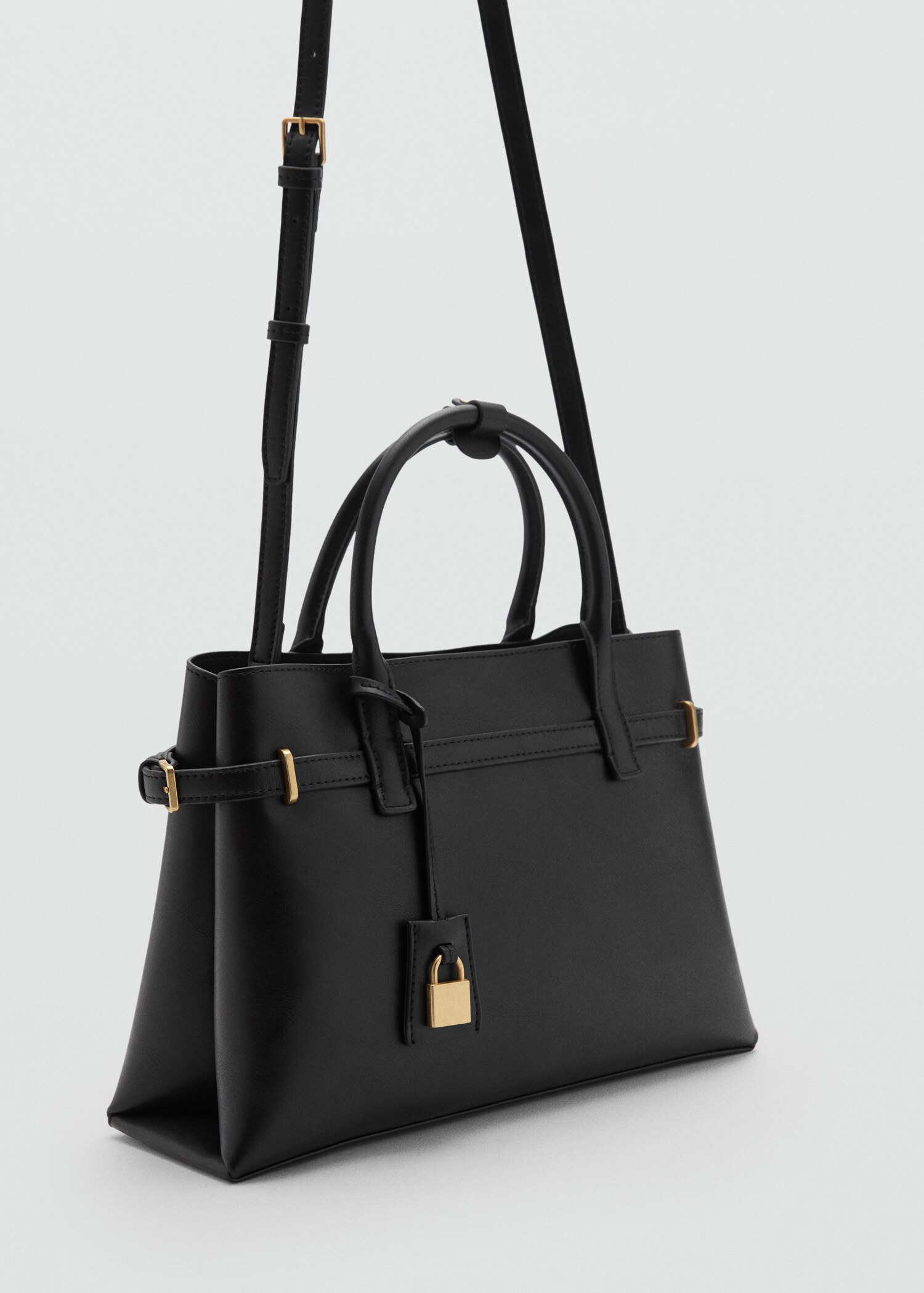 Shopper bag with padlock - Medium plane