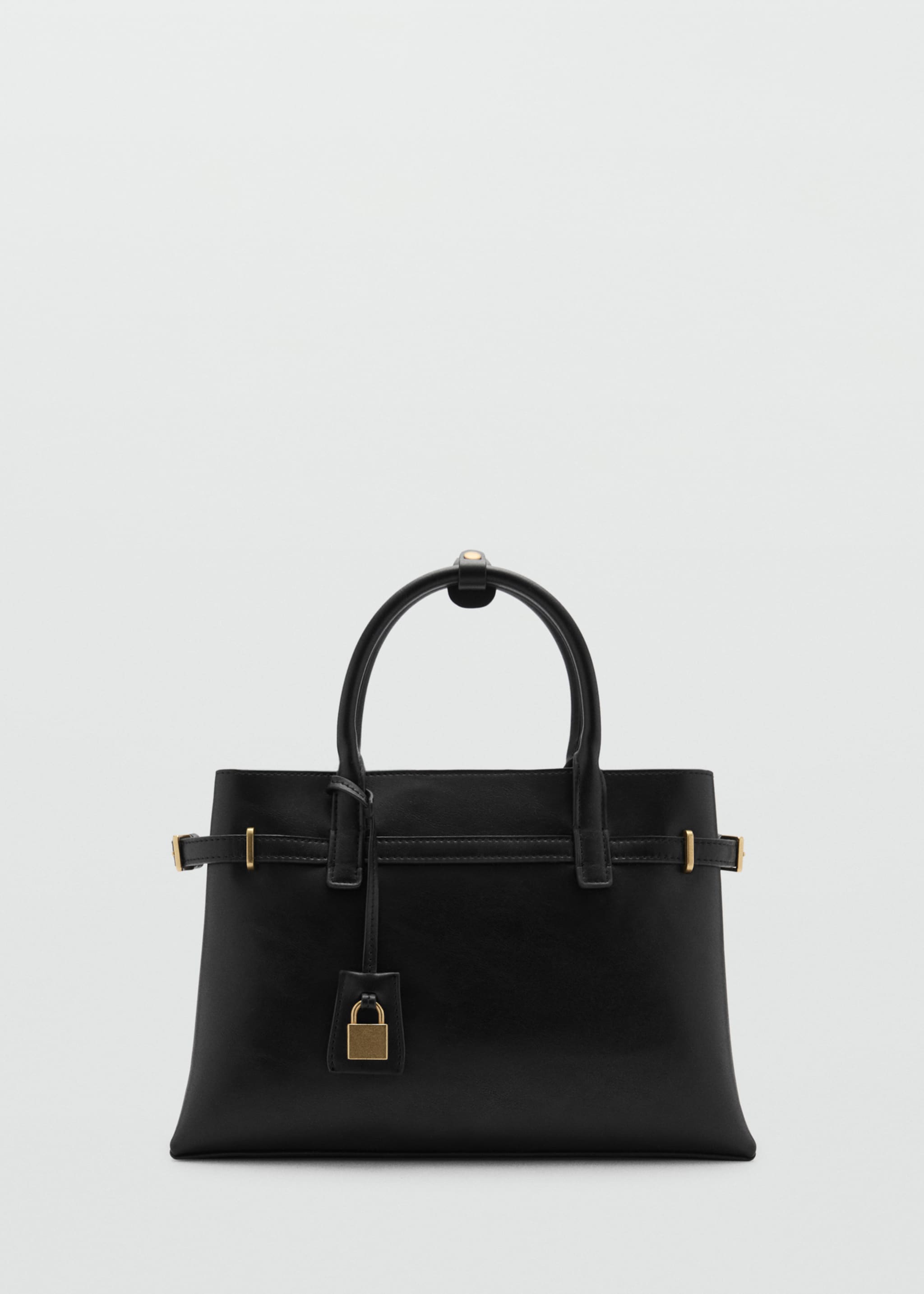 Shopper bag with padlock - Article without model, Black. Ref: 77026354-00.