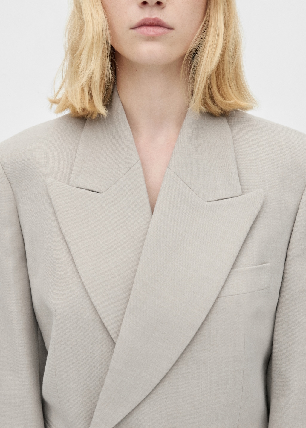 ジャケット・アウター Collarless Double Breasted Suit Jacket ASOS DESIGN boxy collarless double breasted suit jacket in