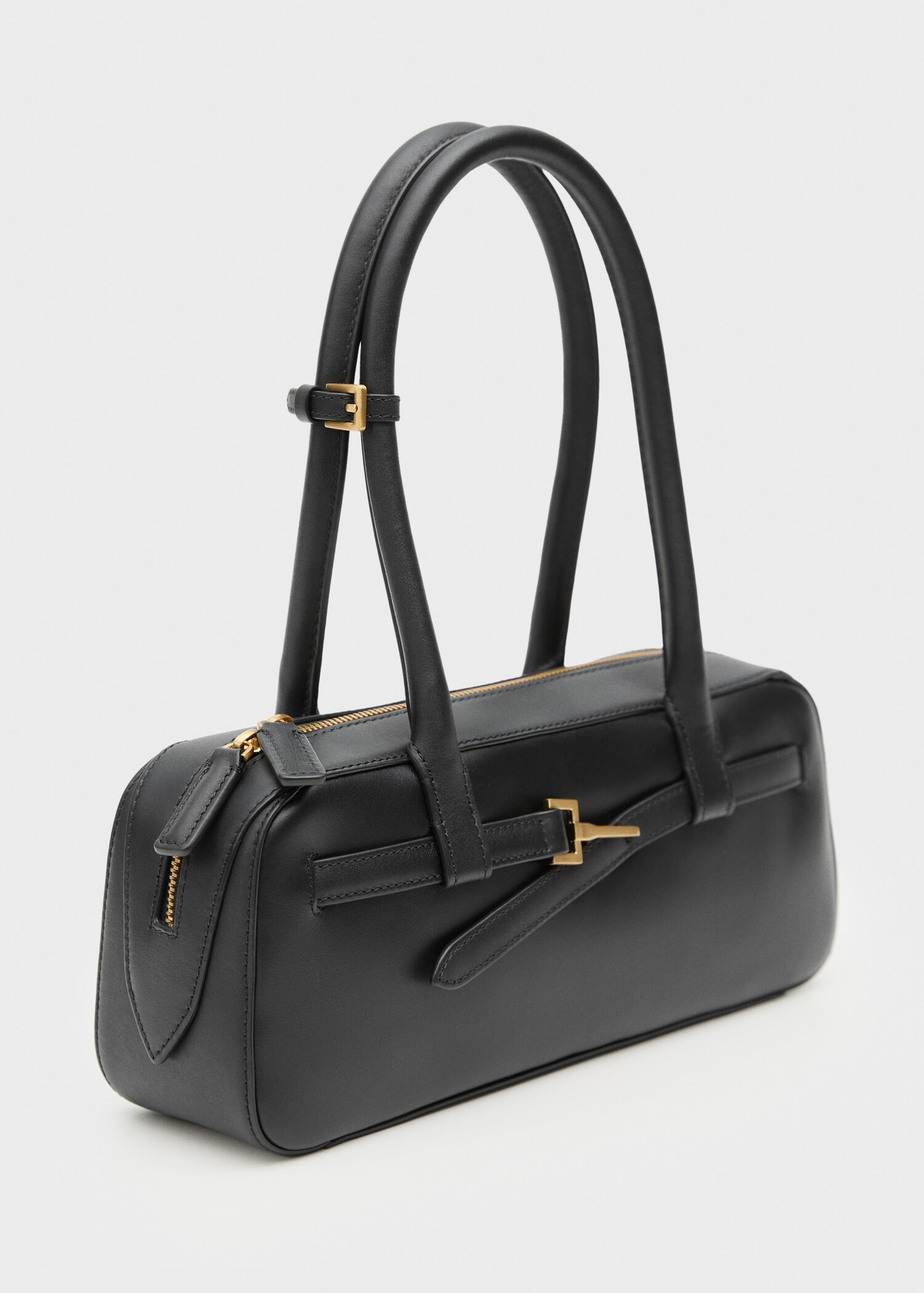 Bolso bowling piel hebilla - Plano medio