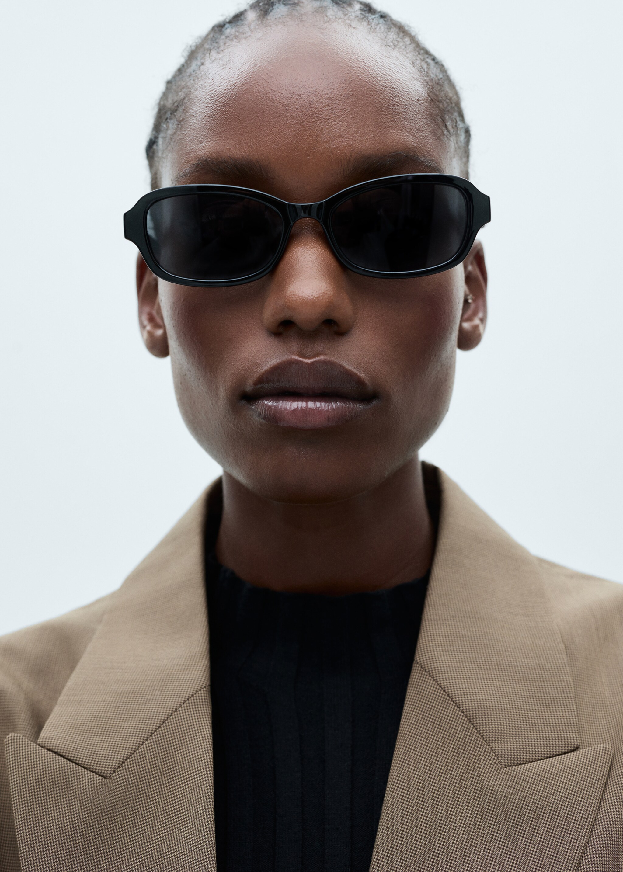 Micro-houndstooth suit jacket - Details of the article 4, Brown. Ref: 77026726-00.