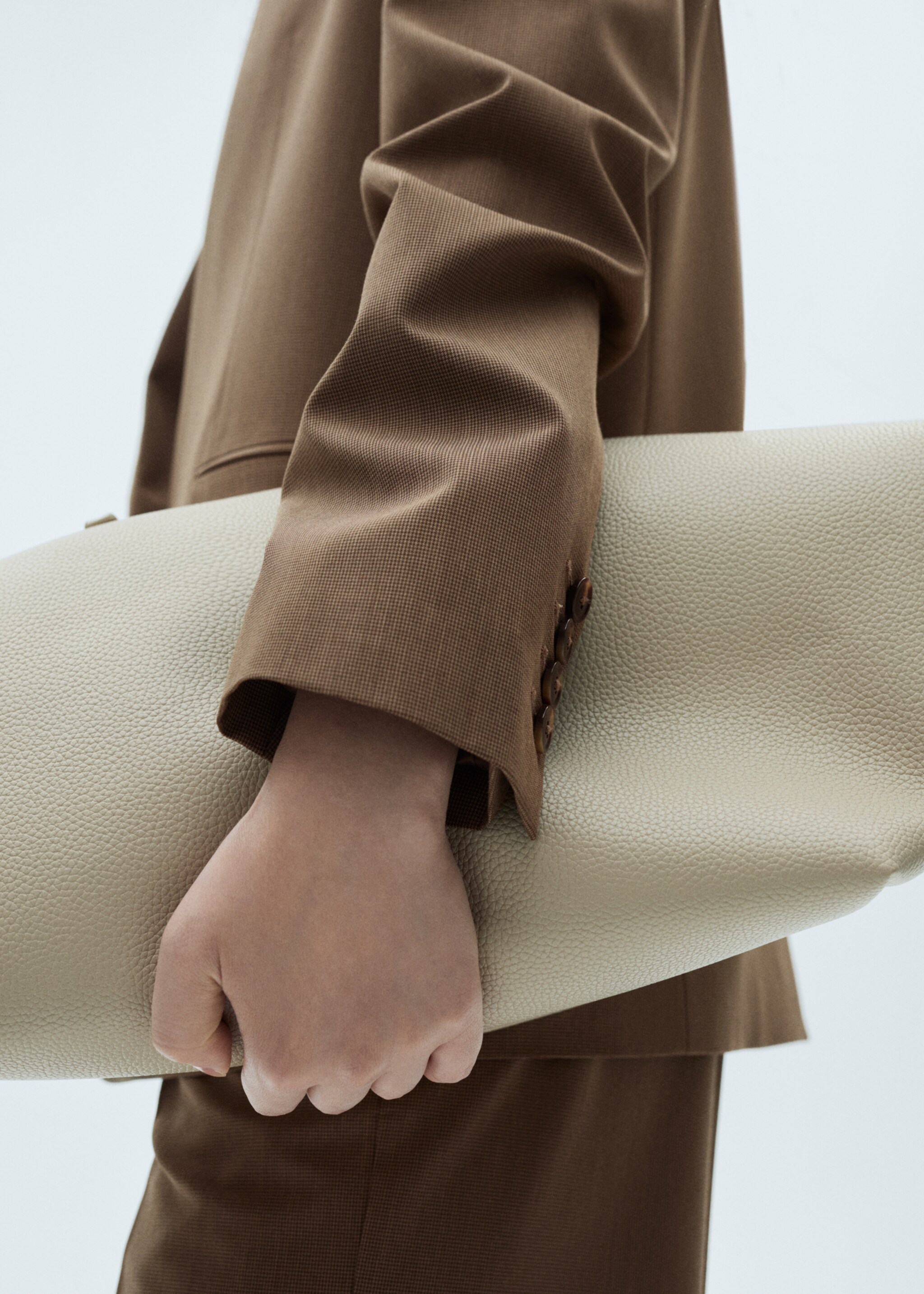 Micro-houndstooth suit jacket - Details of the article 6, Brown. Ref: 77026726-00.