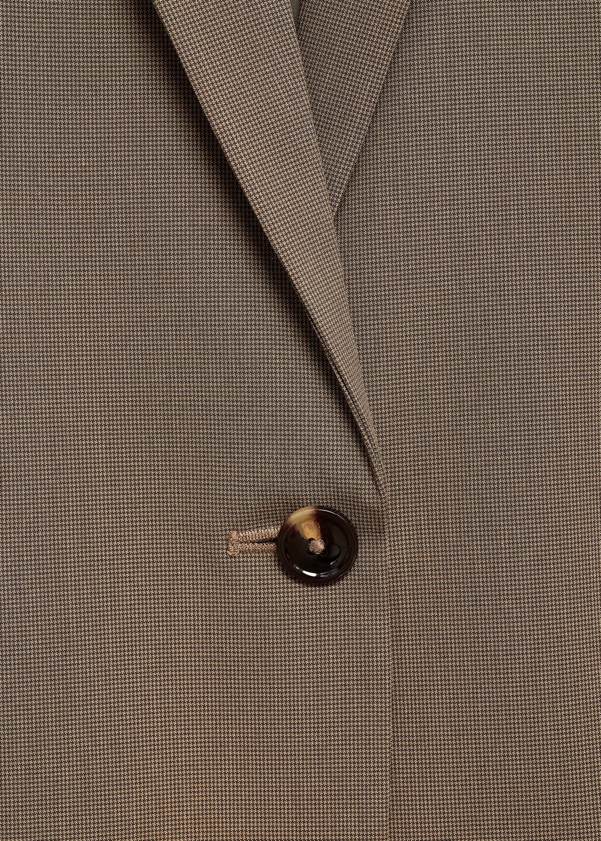 Micro-houndstooth suit jacket - Details of the article 8, Brown. Ref: 77026726-00.