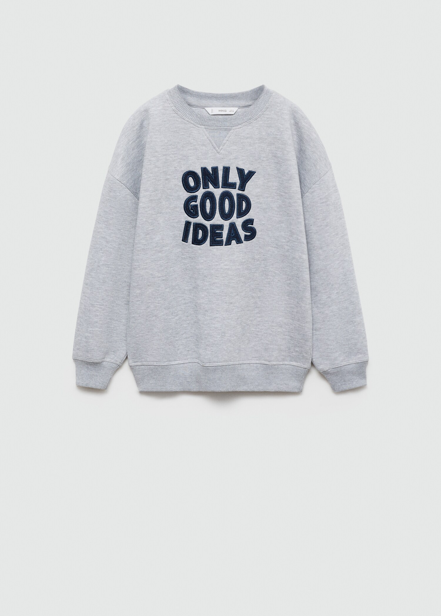 Embroidered detail cotton sweatshirt - Article without model