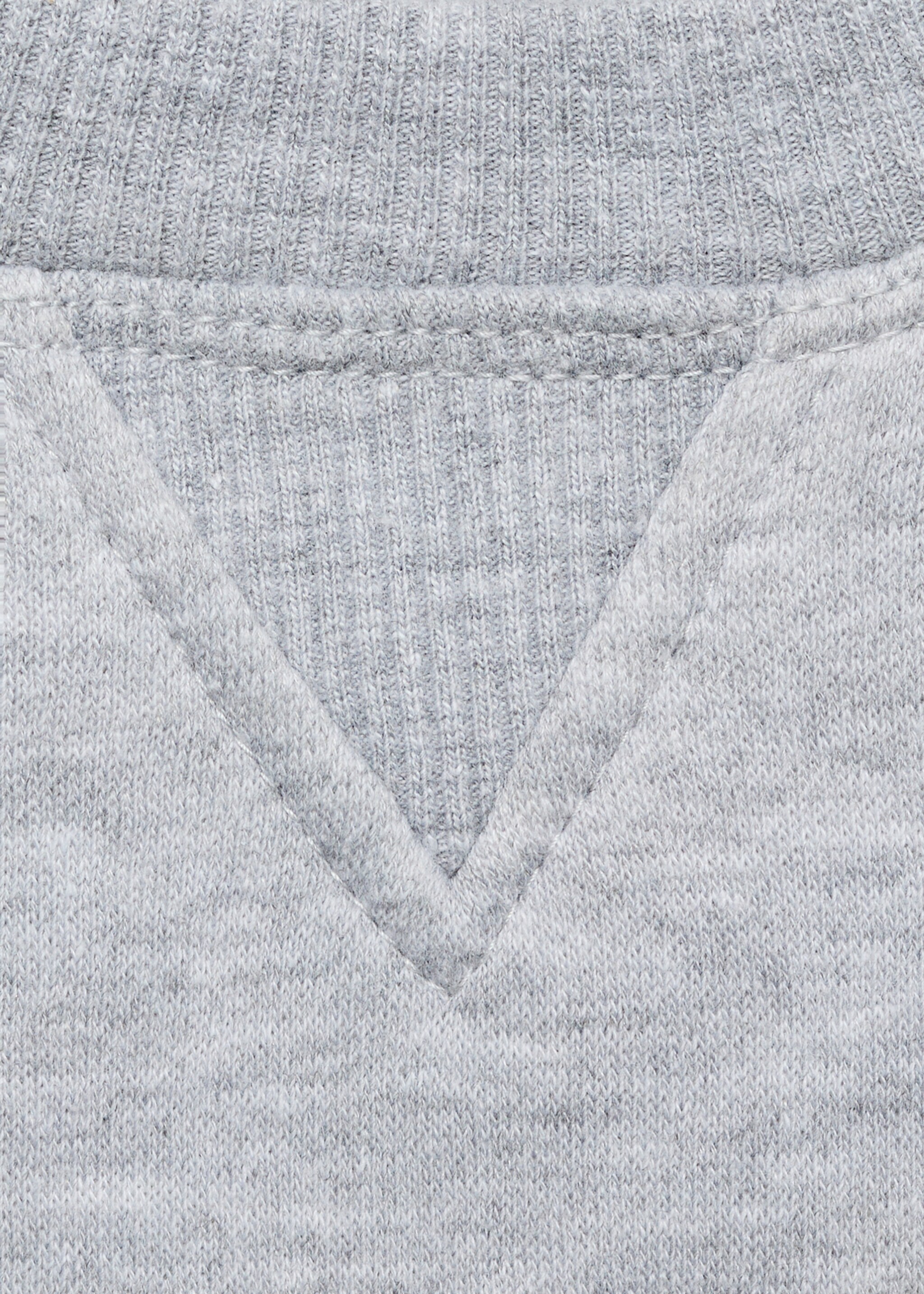 Embroidered detail cotton sweatshirt - Details of the article 8, Medium Heather Grey. Ref: 77026731-00.