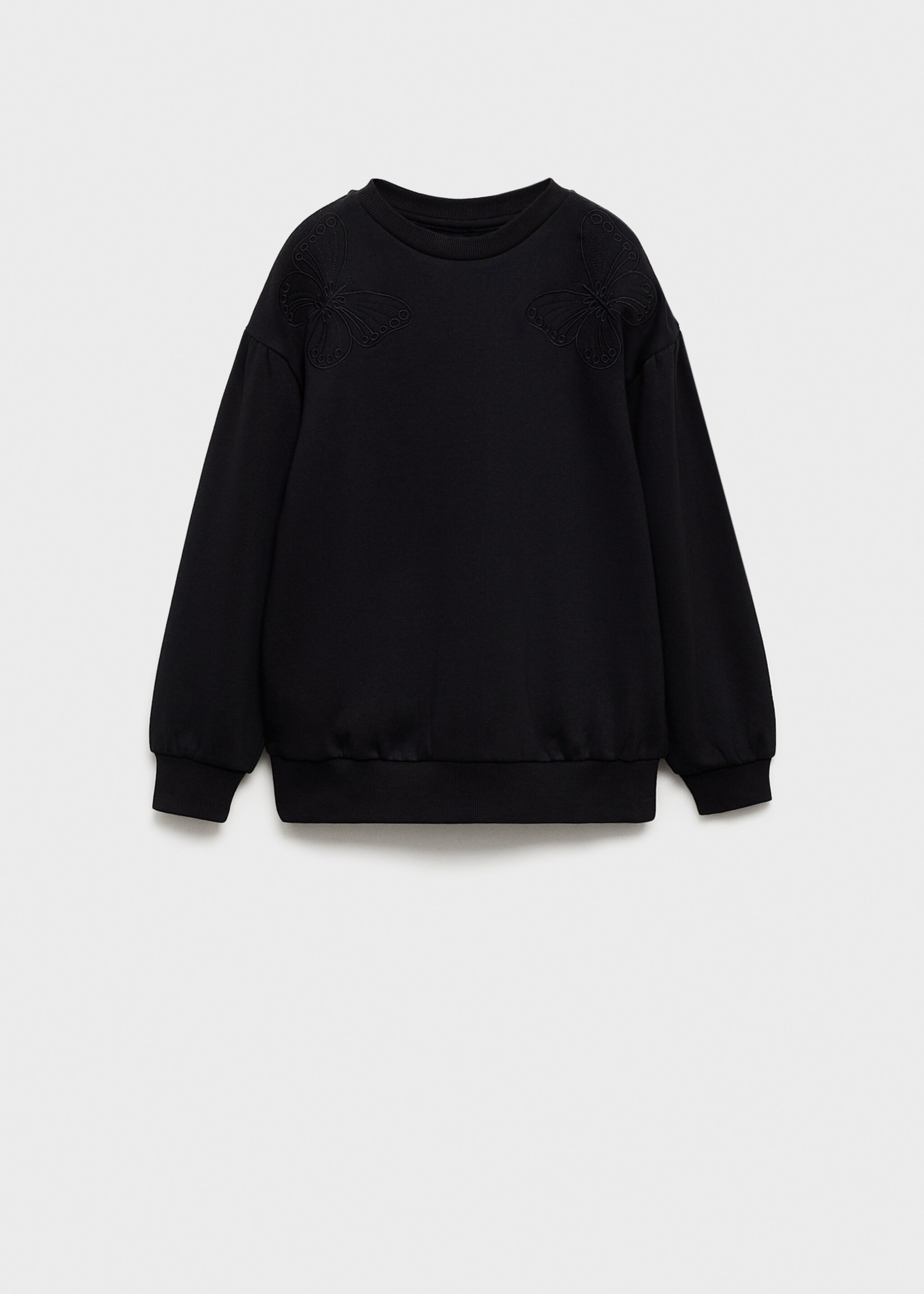 Embroidered detail cotton sweatshirt - Article without model