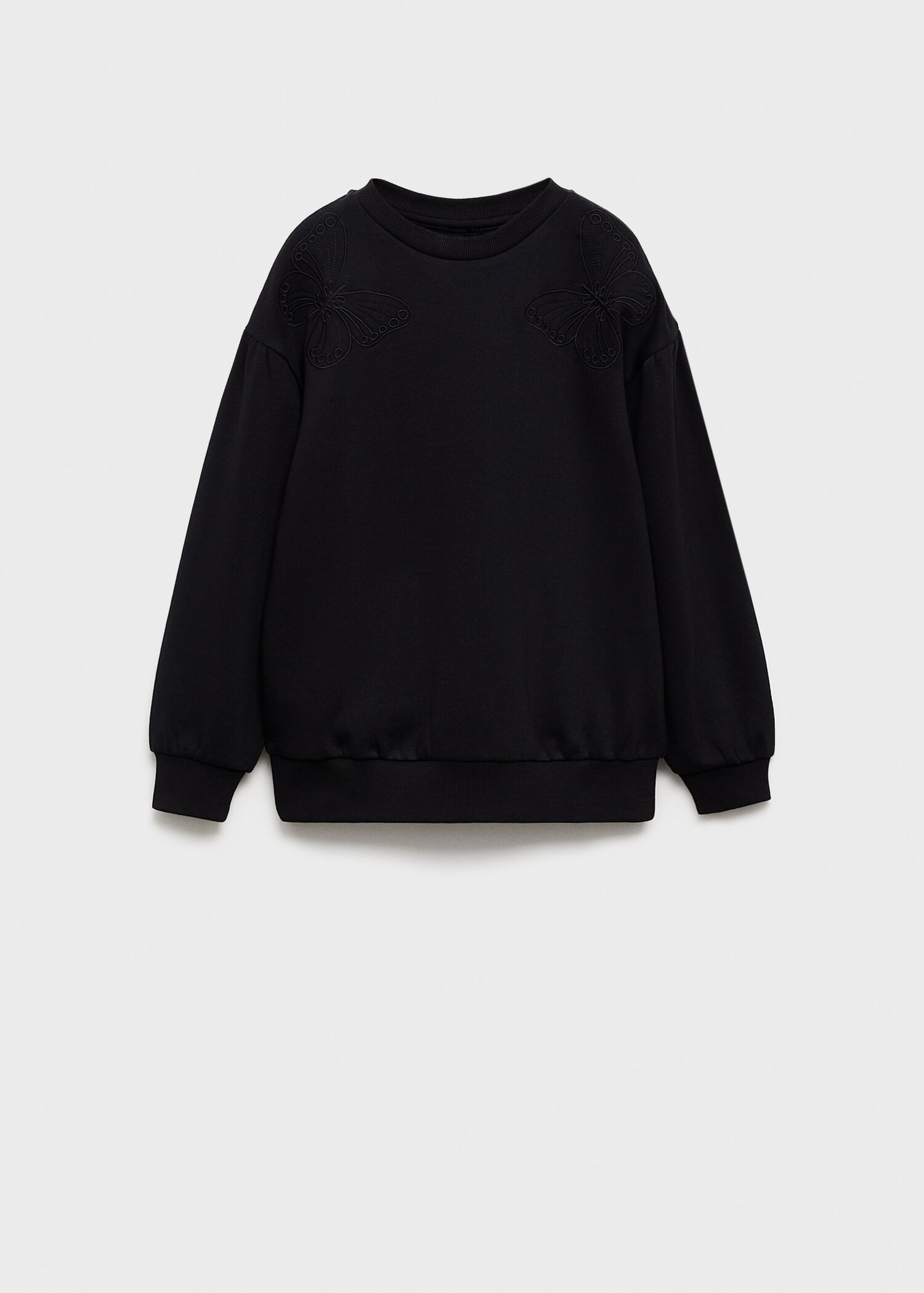 Embroidered detail cotton sweatshirt - Article without model
