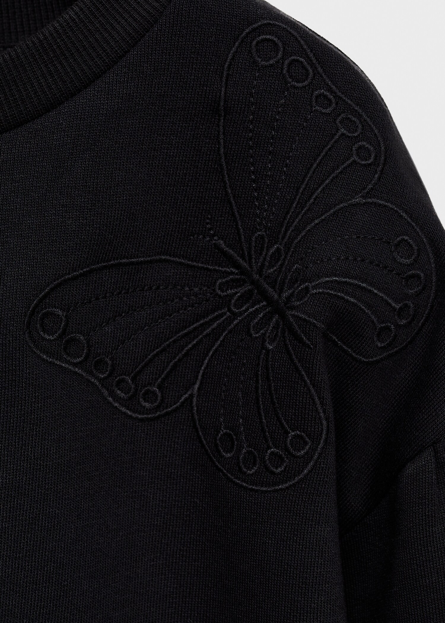 Embroidered detail cotton sweatshirt - Details of the article 8