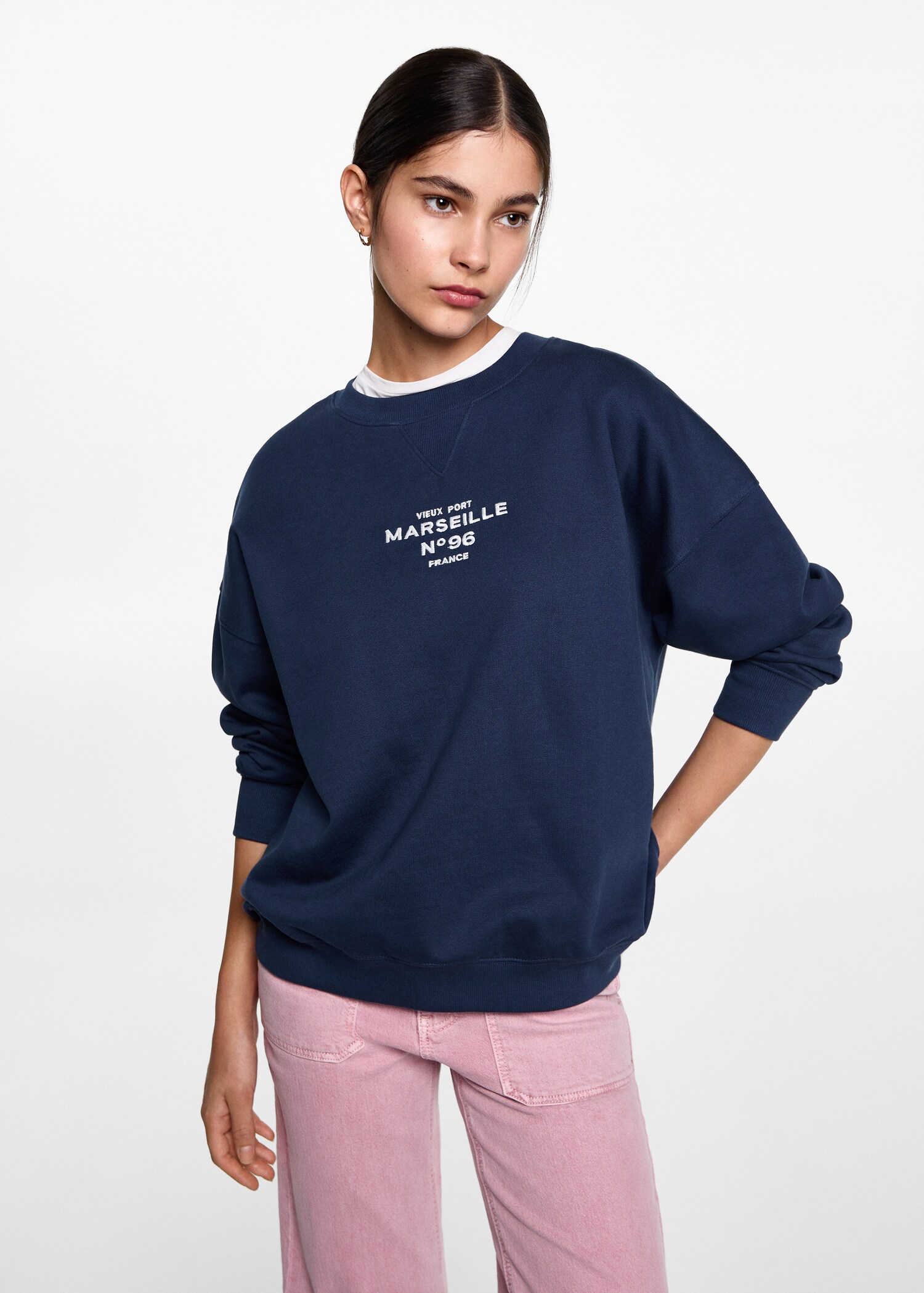 Printed cotton sweatshirt - Medium plane