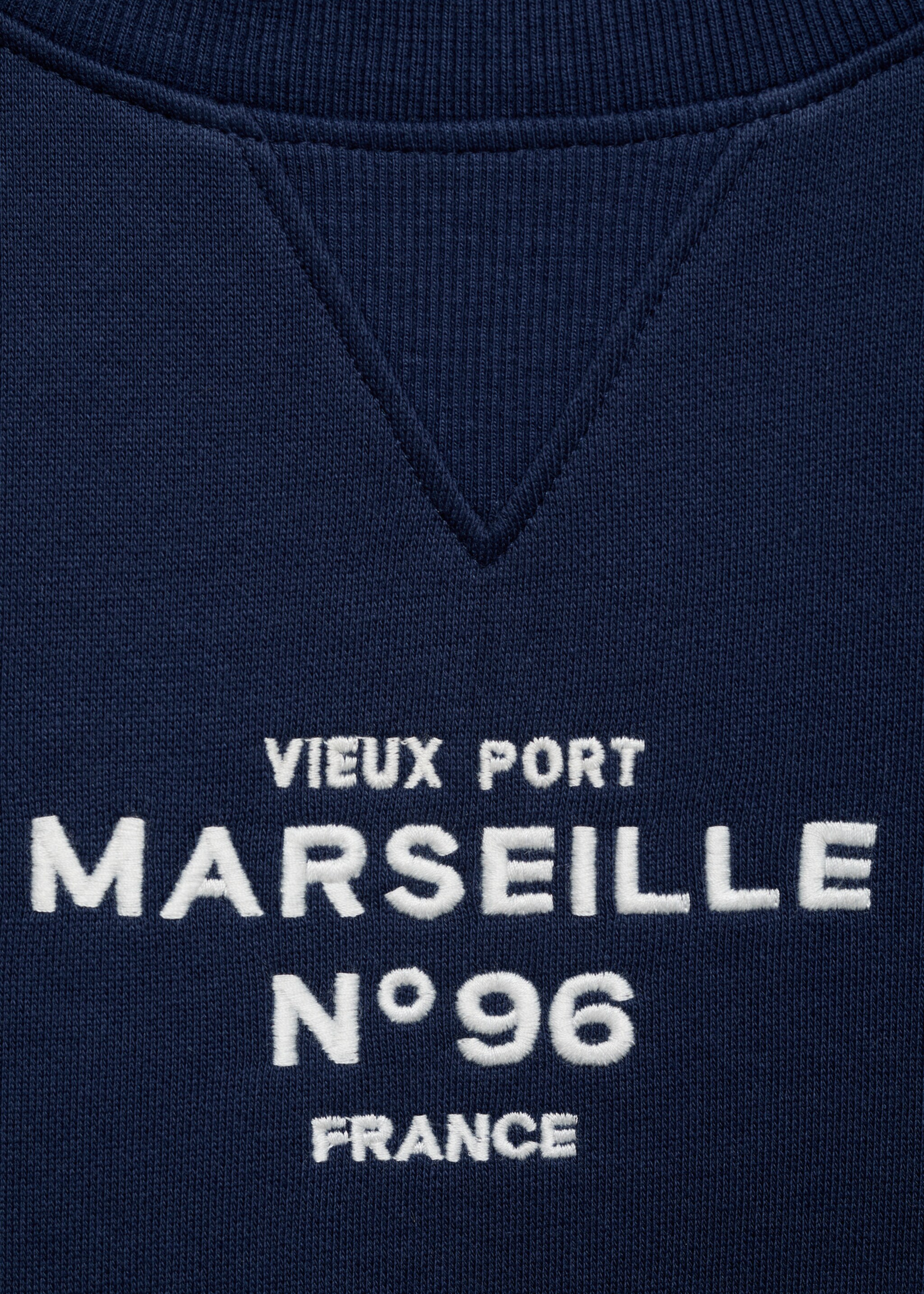 Printed cotton sweatshirt - Details of the article 8, Blue. Ref: 77026737-00.
