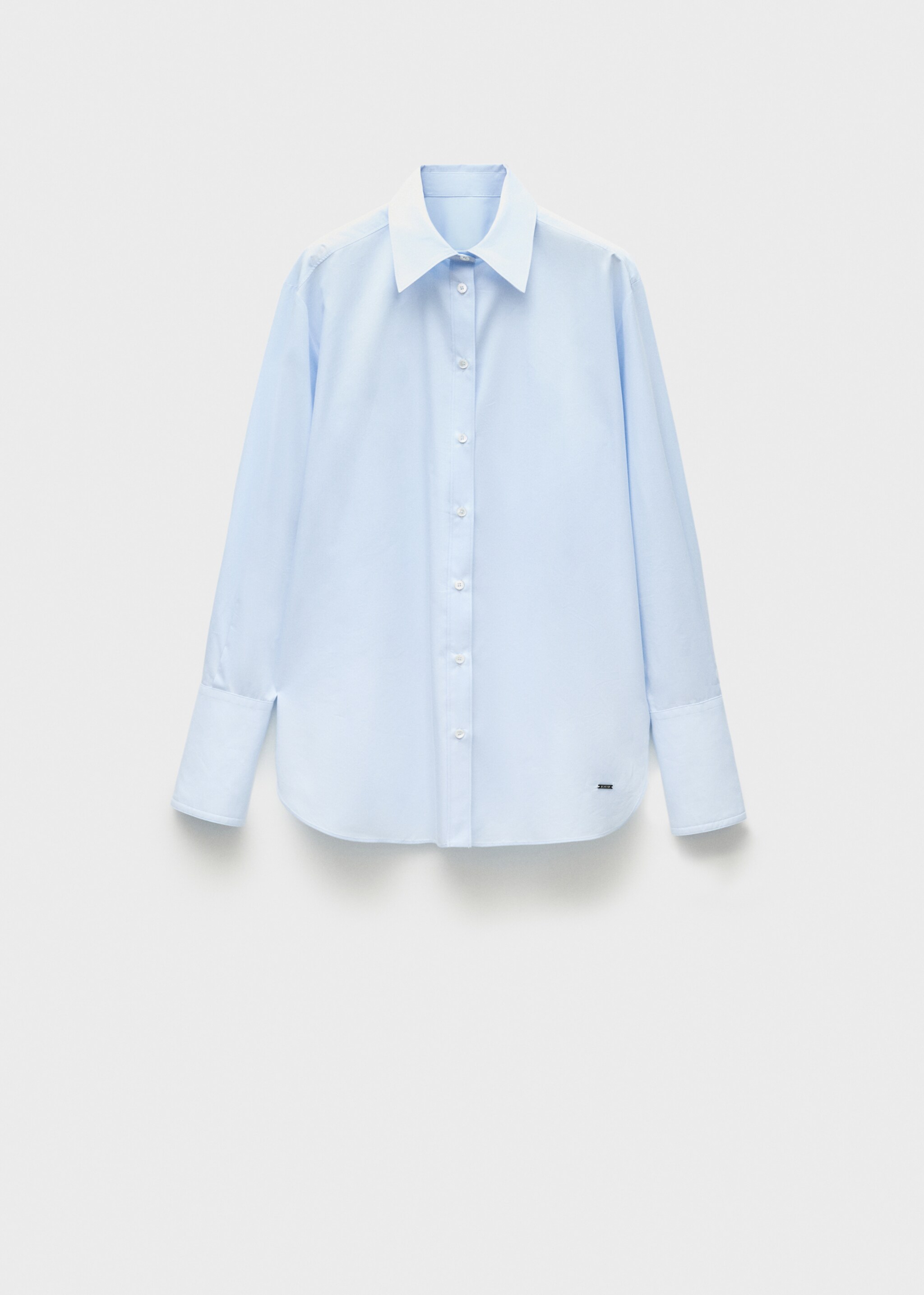 Oversize poplin shirt - Article without model, Sky Blue. Ref: 77026746-00.