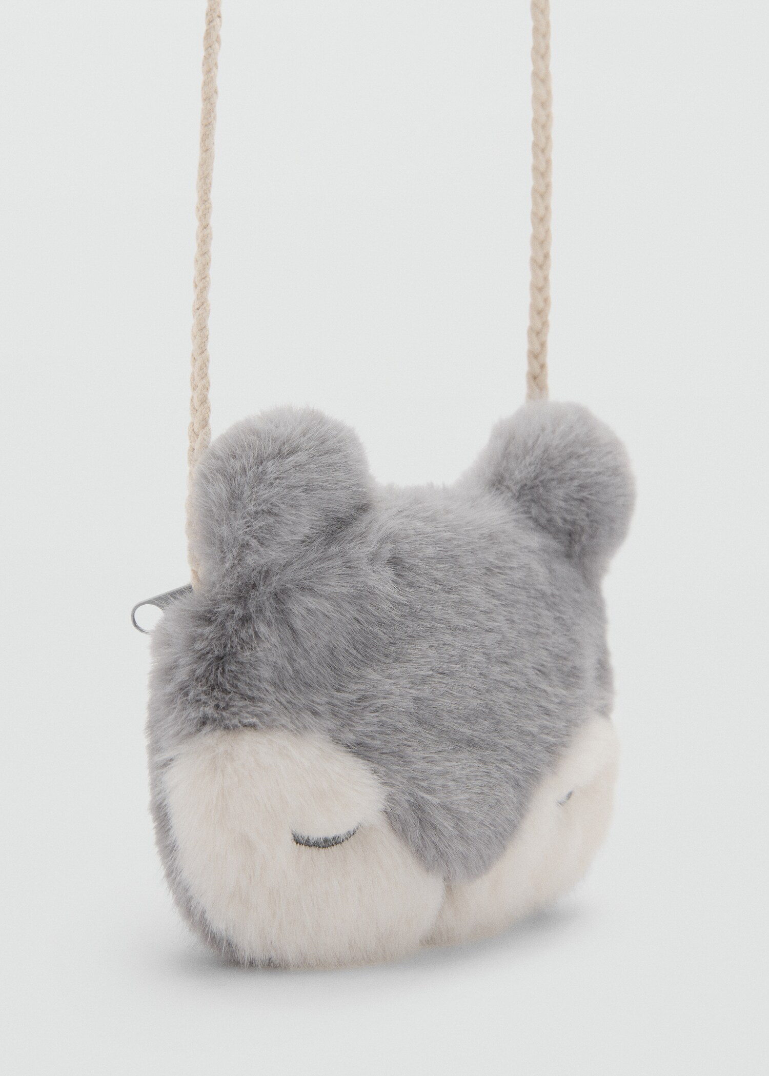 Fur-effect shoulder bag - Medium plane