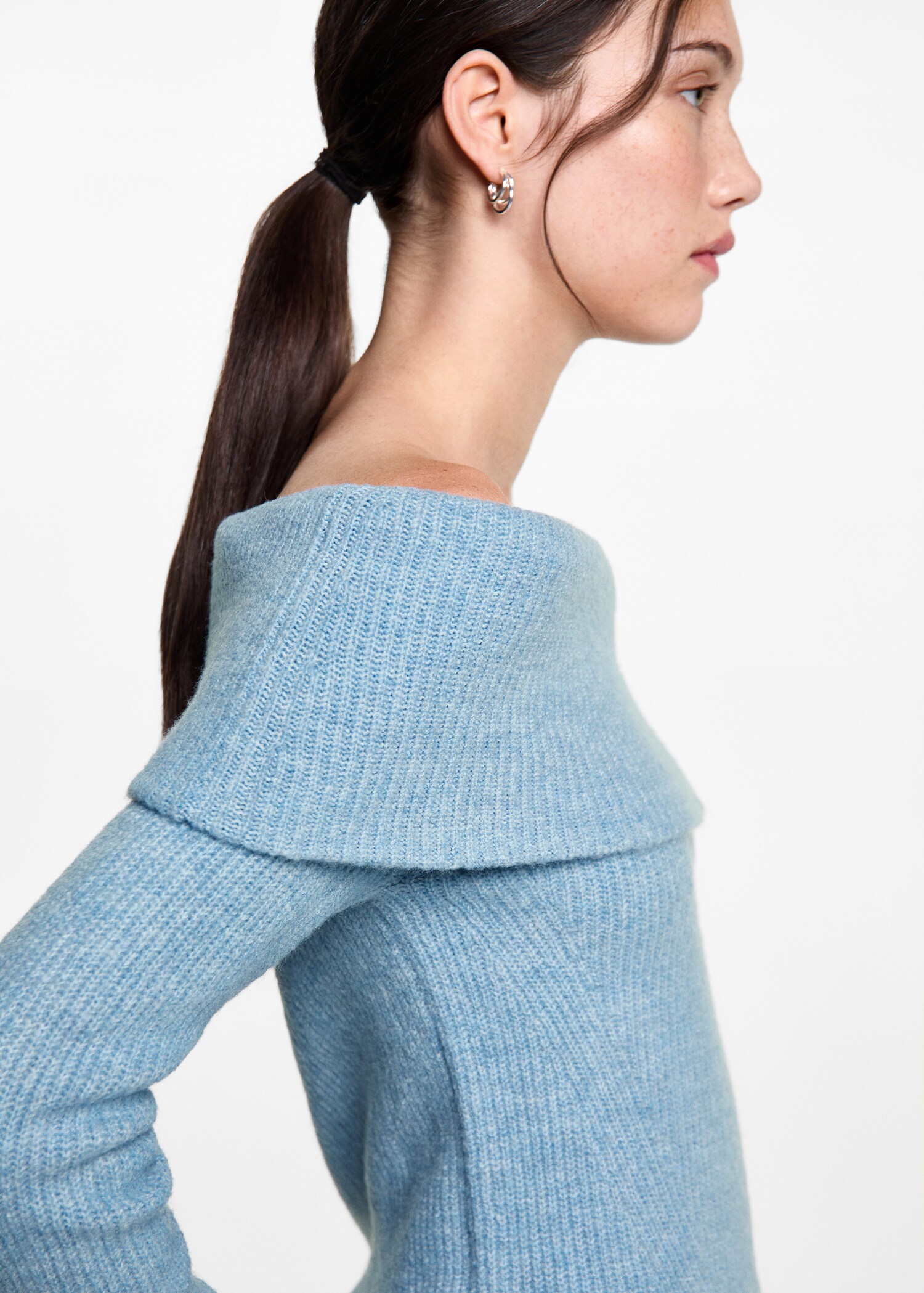 Schulterfreier Strickpullover - Detail des Artikels 1