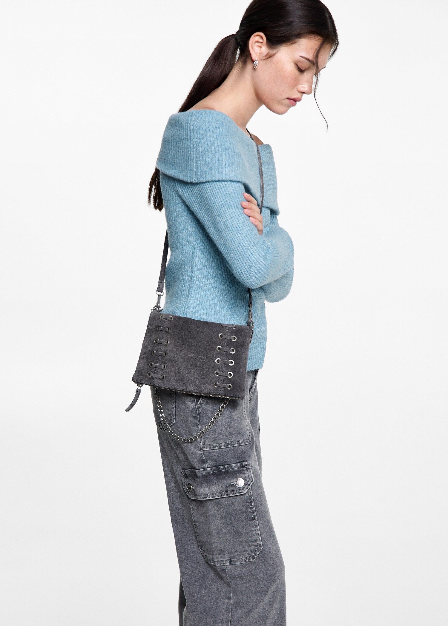 Schulterfreier Strickpullover - Detail des Artikels 2