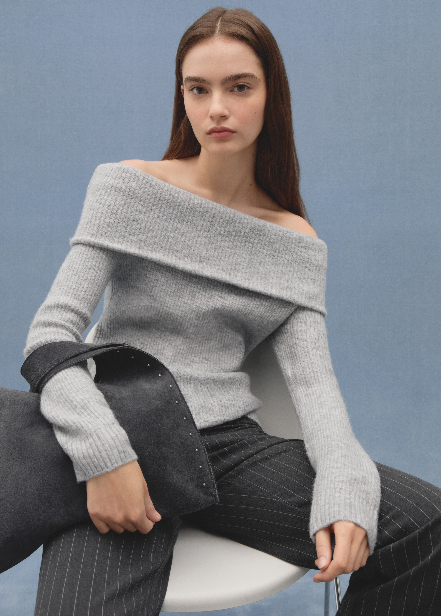 Schulterfreier Strickpullover - Detail des Artikels 6