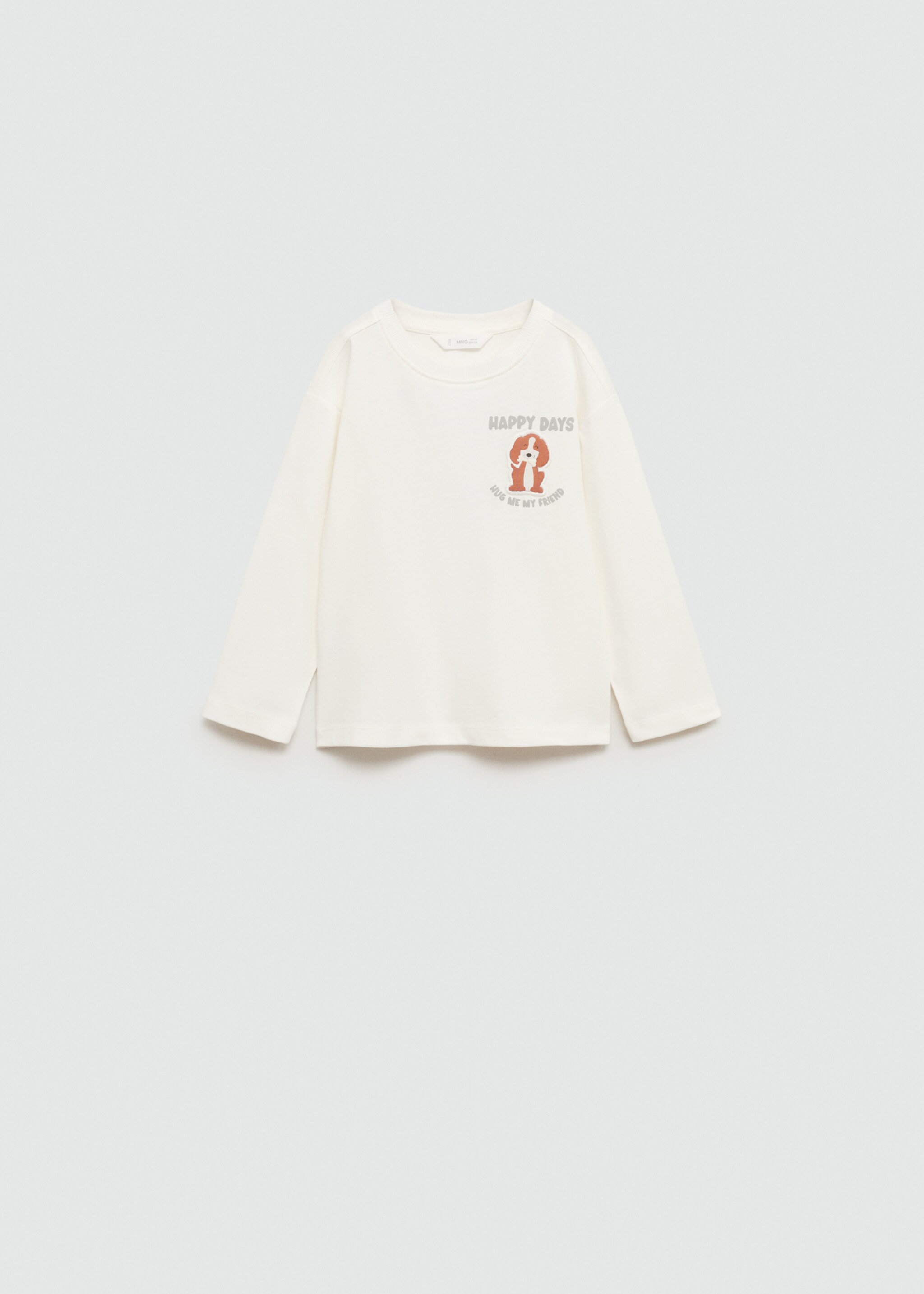 Printed long sleeve t-shirt - Article without model, Off White. Ref: 77026753-00.