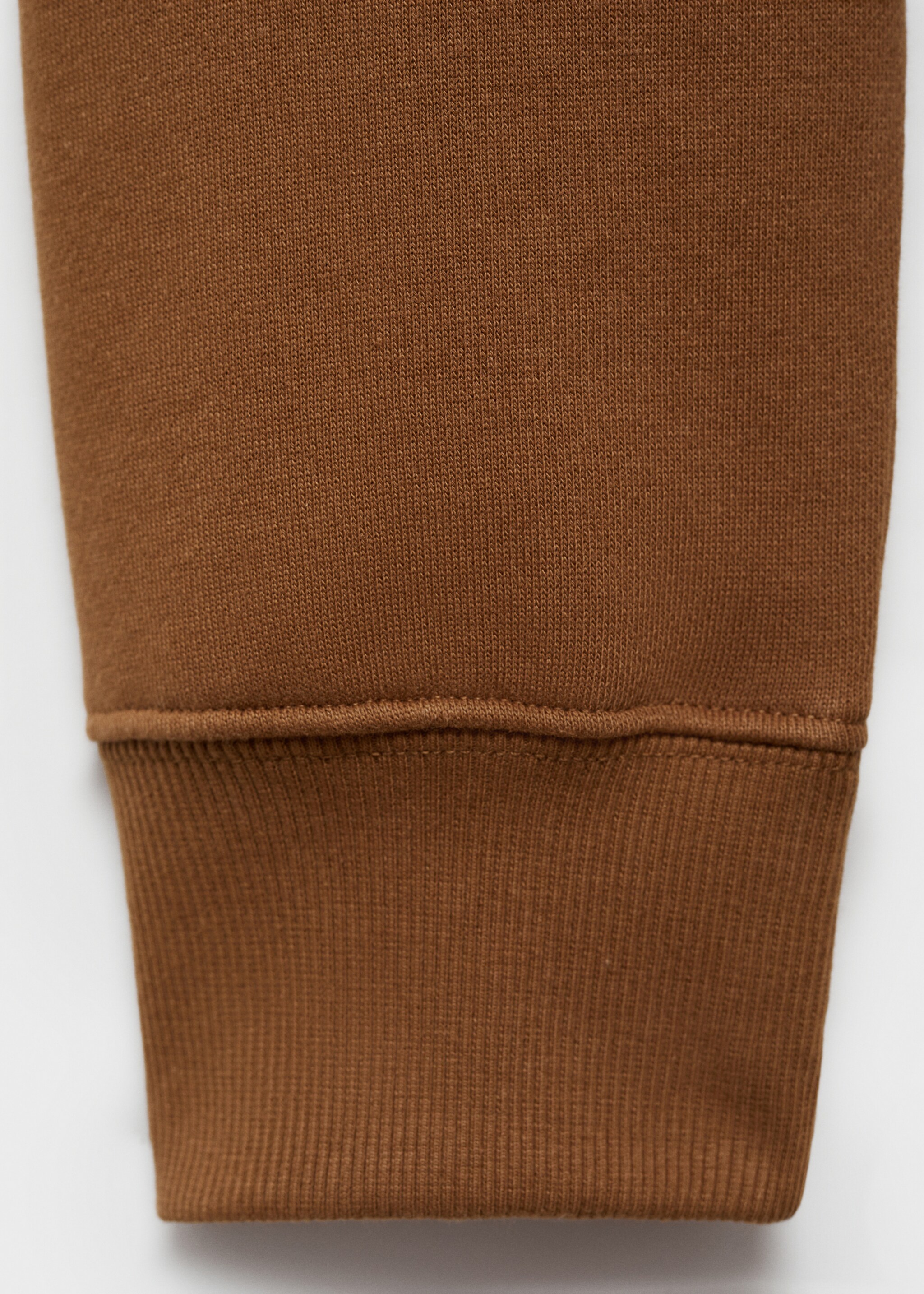 Polo-Sweatshirt aus Baumwollgemisch - Detail des Artikels 0, Tobacco-Braun. Ref: 77027113-00.