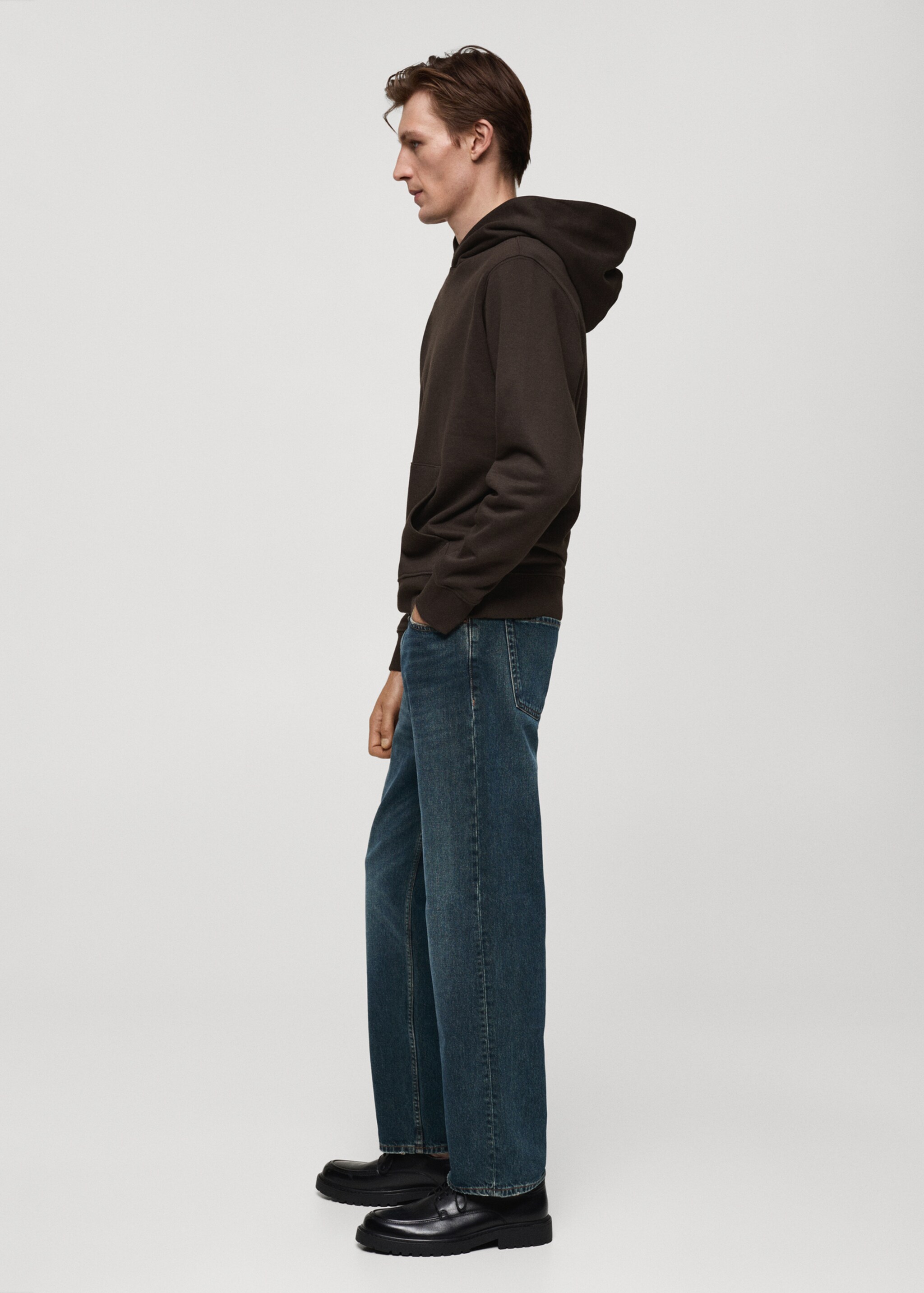 Cotton kangaroo-hooded sweatshirt - Details of the article 2