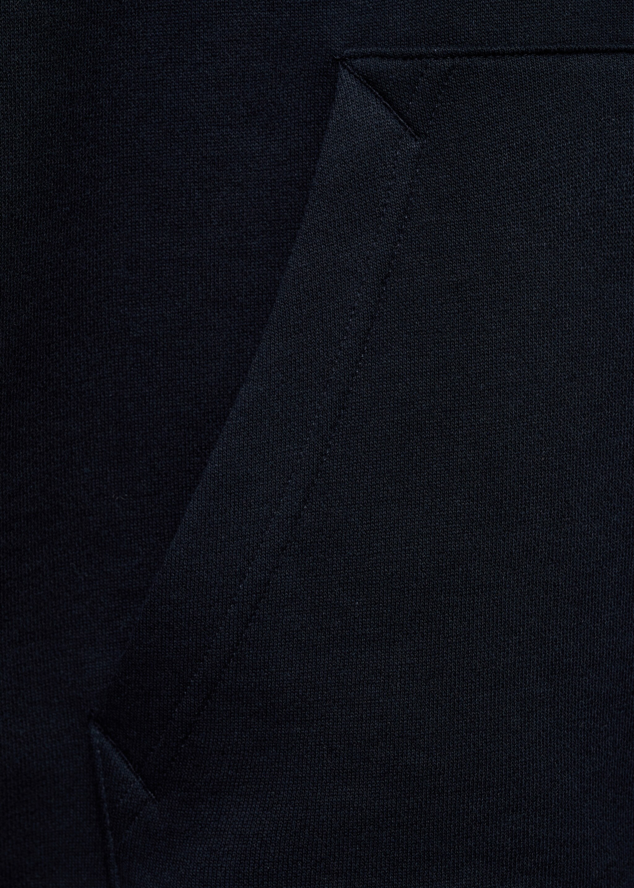 Cotton kangaroo-hooded sweatshirt - Details of the article 0, Dark Navy. Ref: 77027115-00.