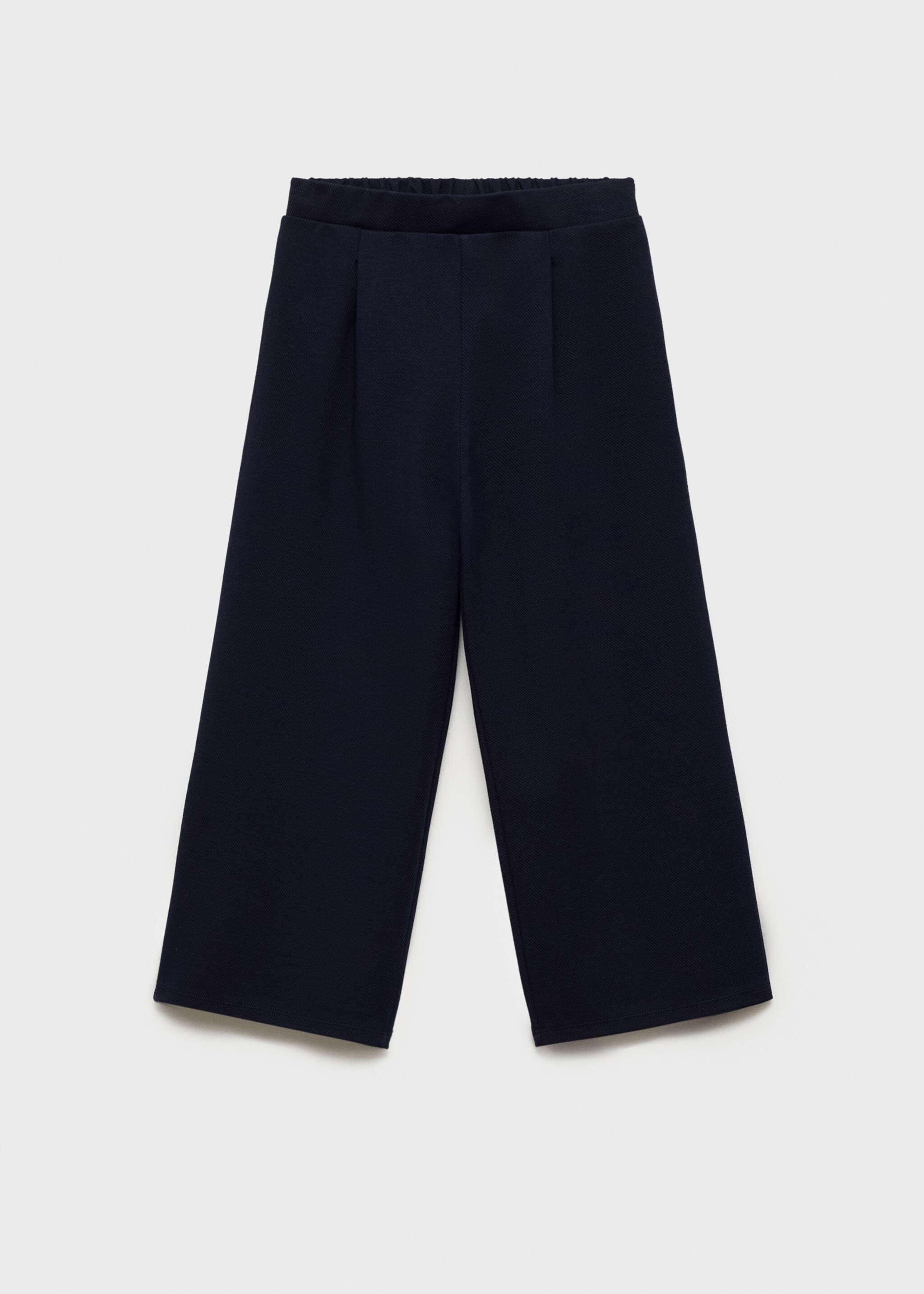 Pleated culottes trousers - Article without model, Dark Navy. Ref: 77027129-00.