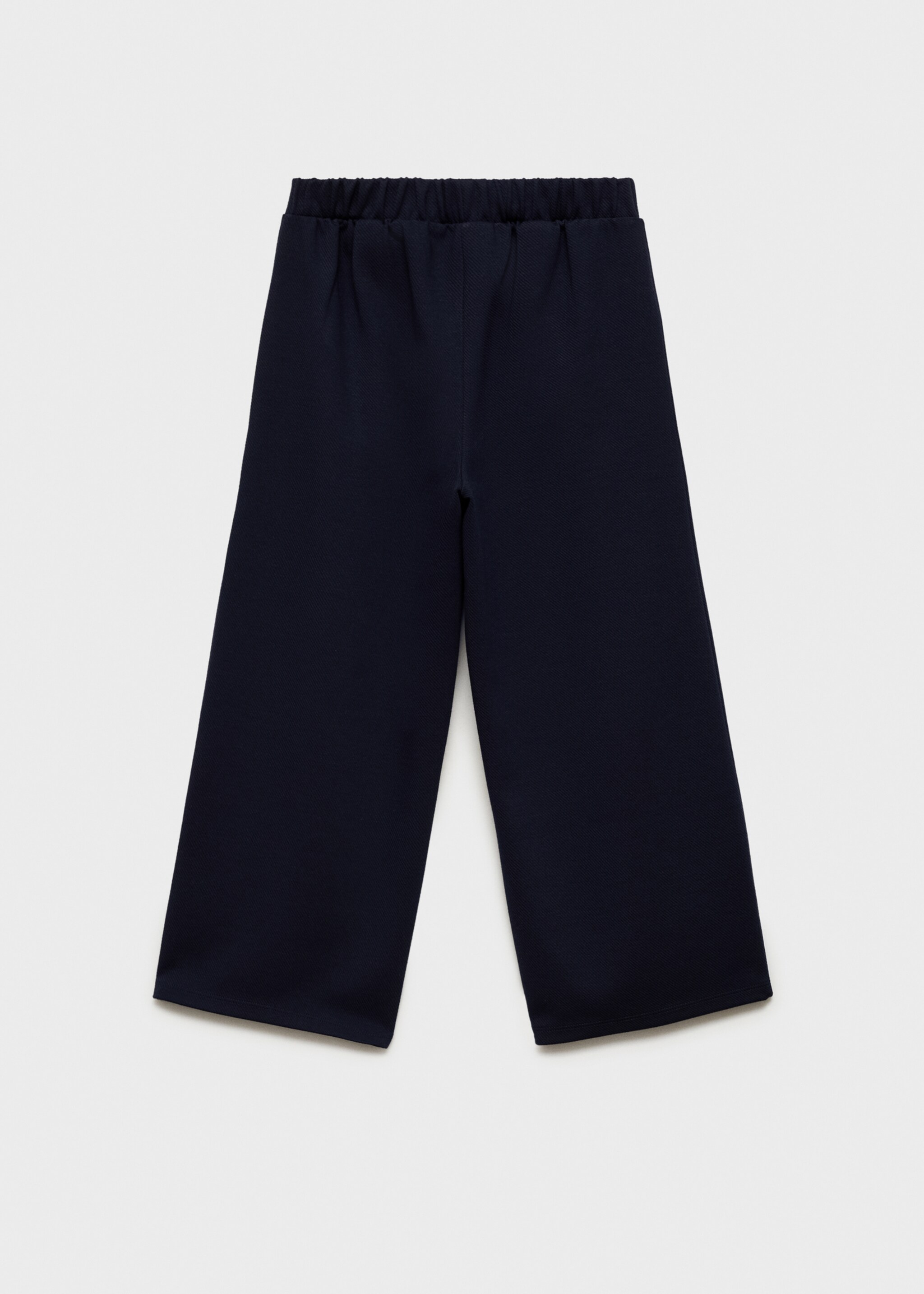 Pleated culottes trousers - Reverse of the article, Dark Navy. Ref: 77027129-00.