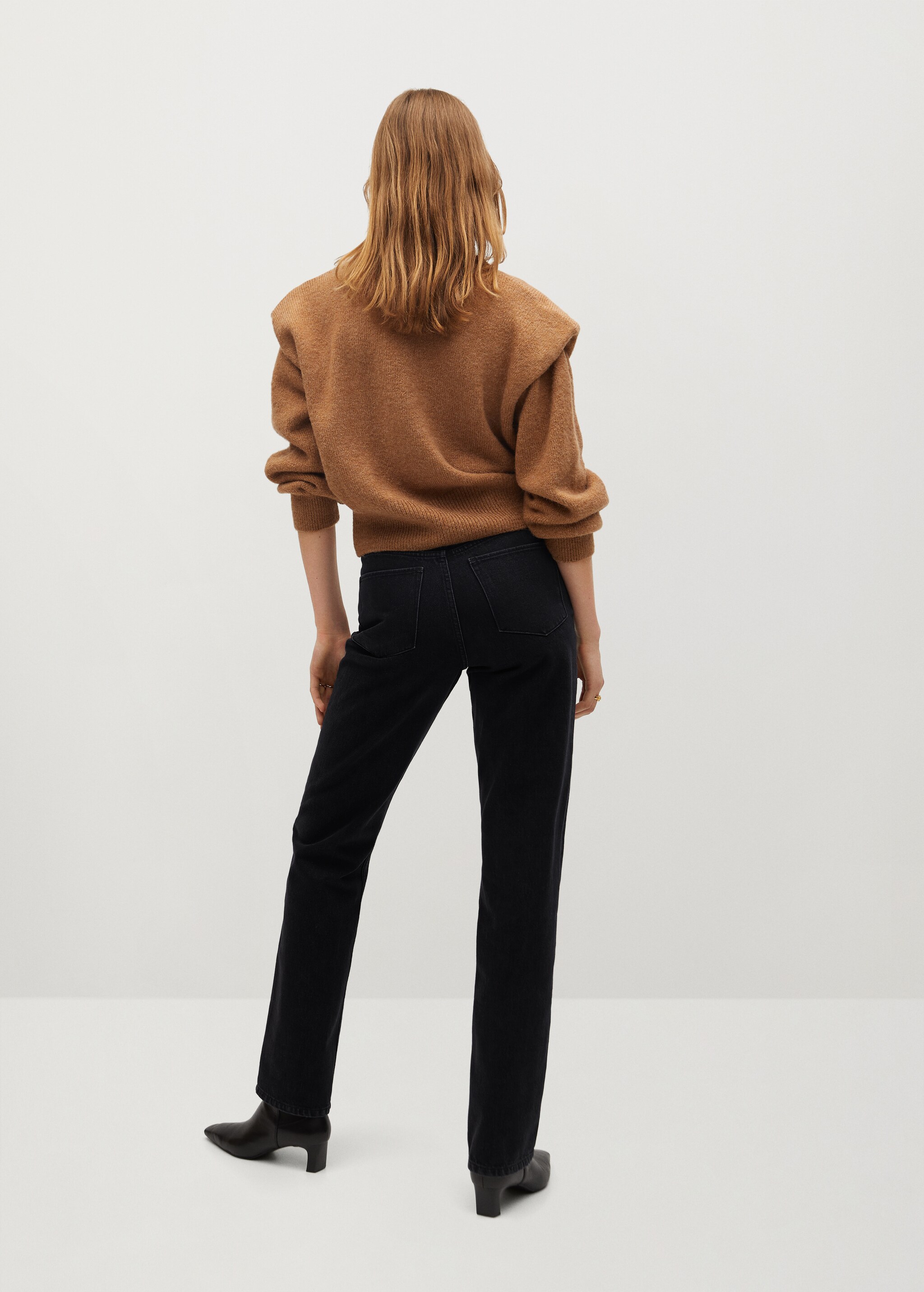 Jeans rectos tiro alto - Reverso del artículo
