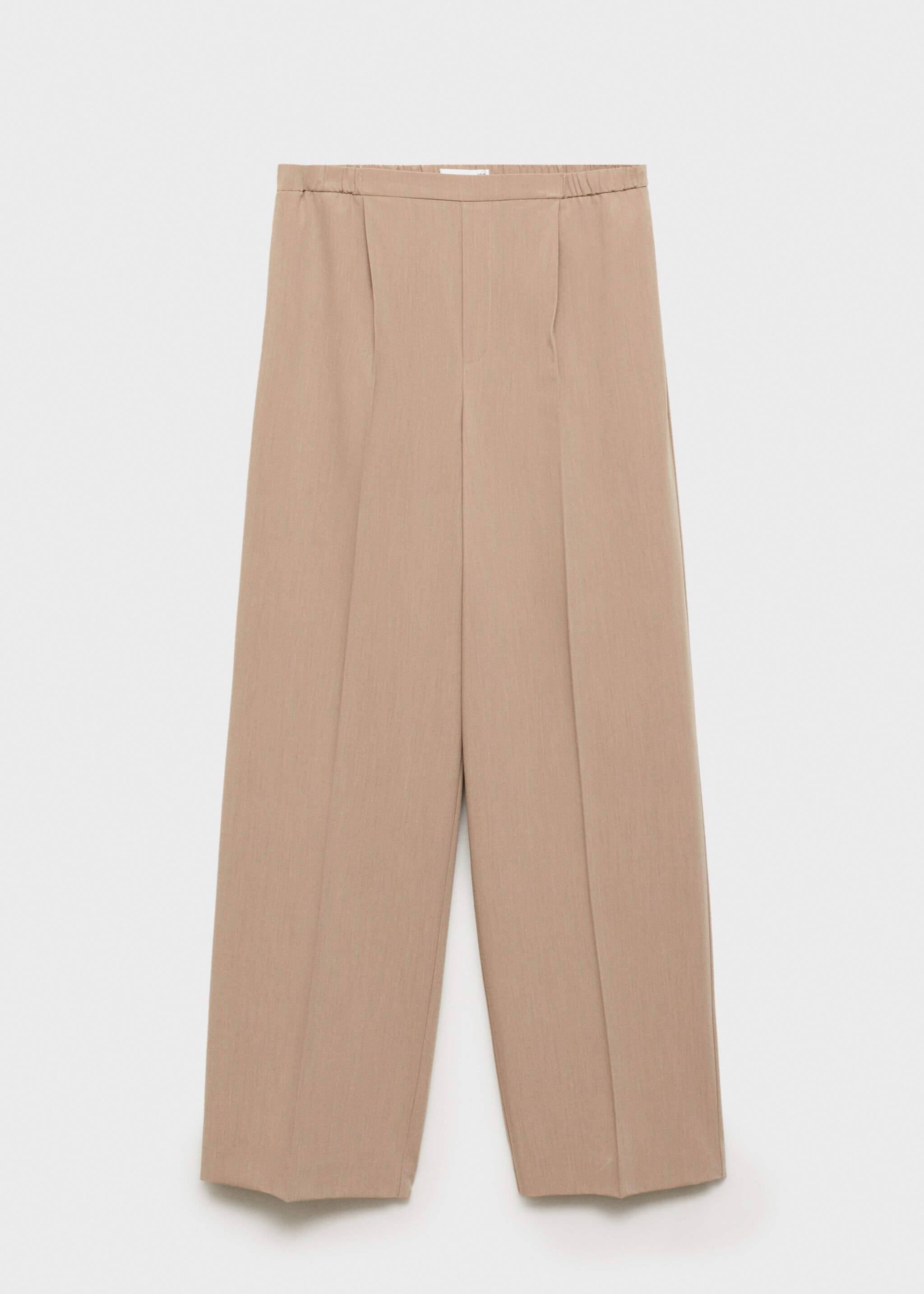 Elastic waist suit trousers - Article without model, Beige. Ref: 77027649-00.