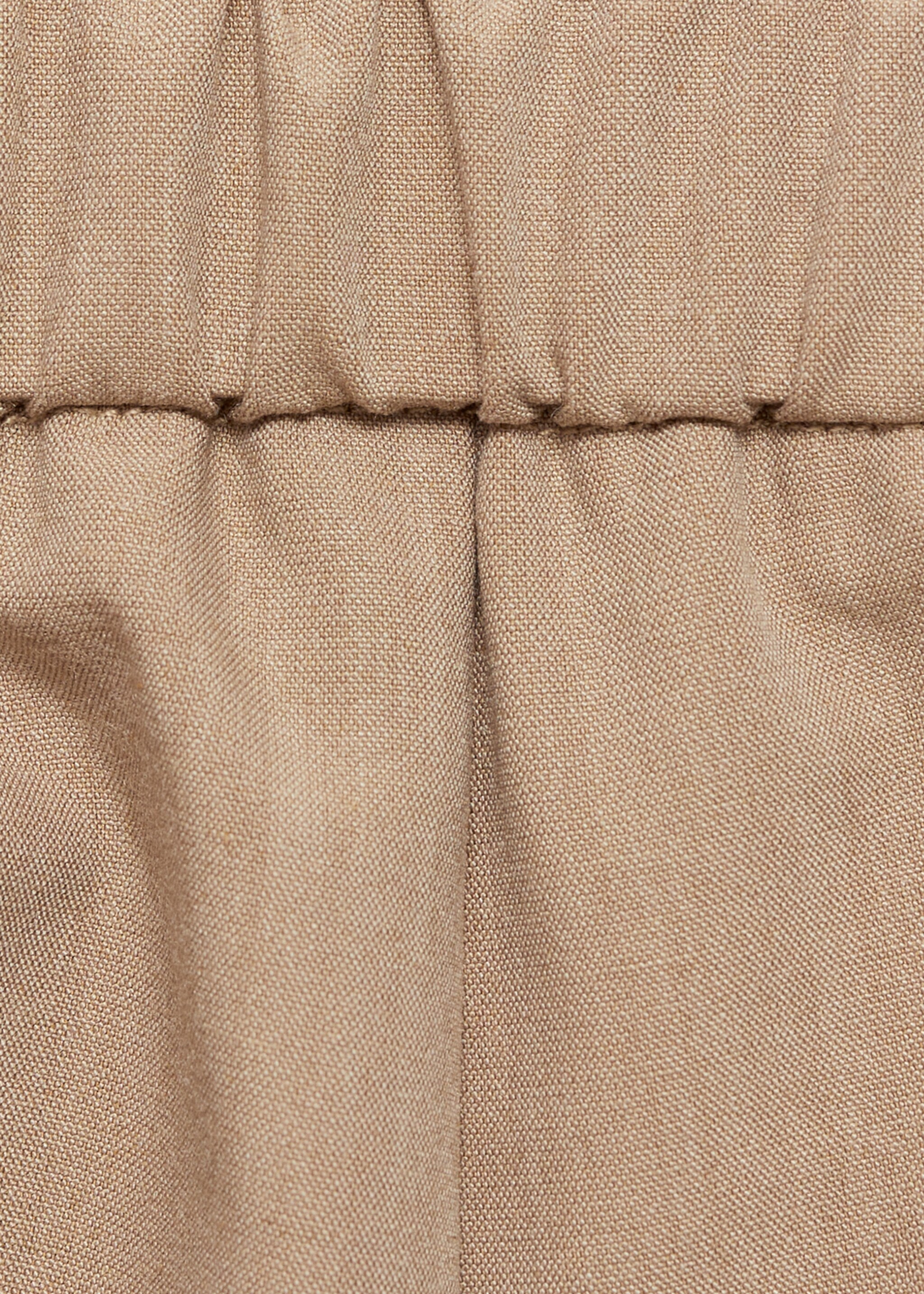 Elastic waist suit trousers - Details of the article 0, Beige. Ref: 77027649-00.