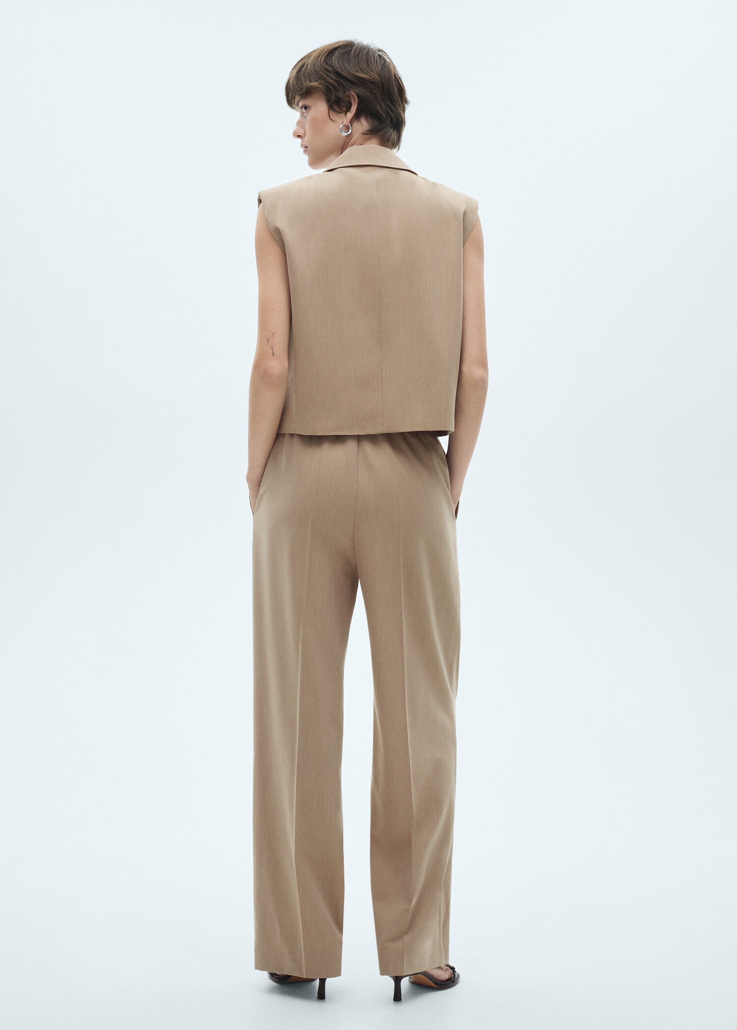 Pantalon met elastische tailleband - Achterkant van het artikel