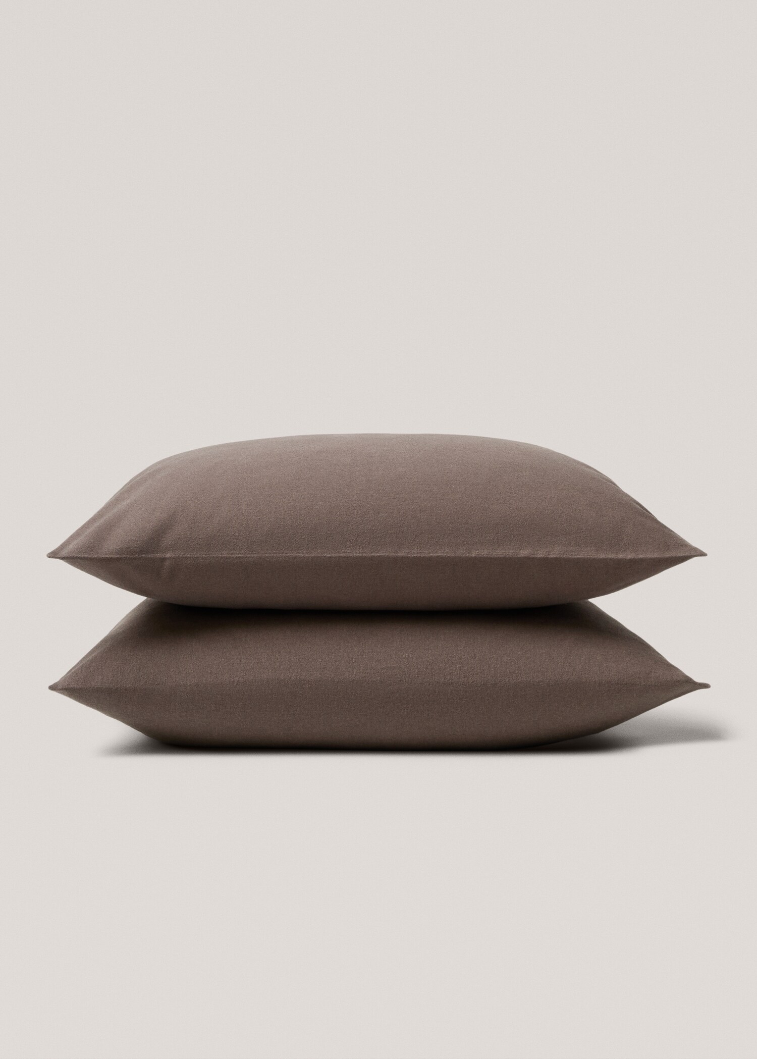Plain flannel pillow case 60x60cm - Details of the article 1