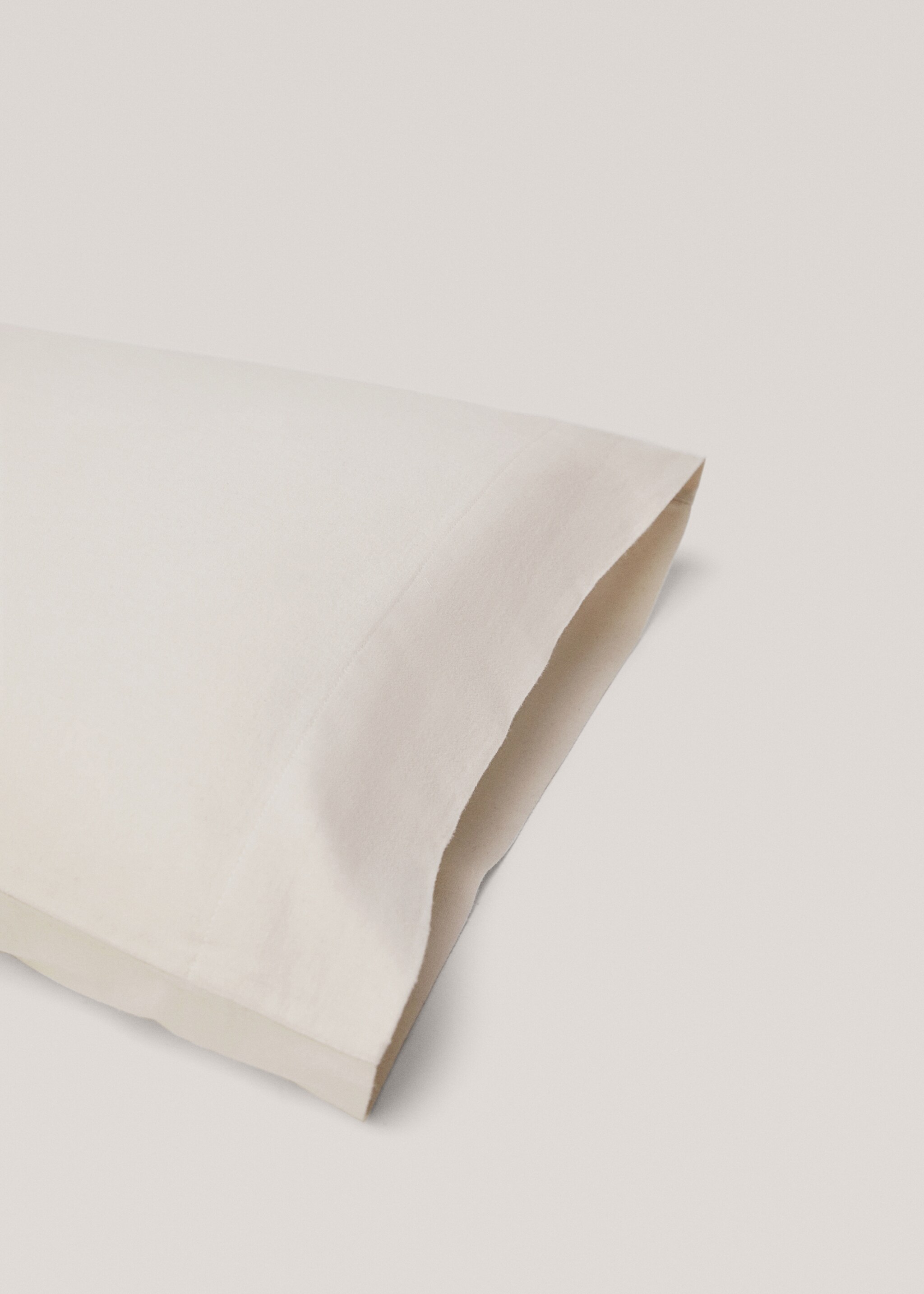 Kopfkissenbezüge aus Flanell 45 x 110 cm - Detail des Artikels 2, Beige. Ref: 77027657-00.