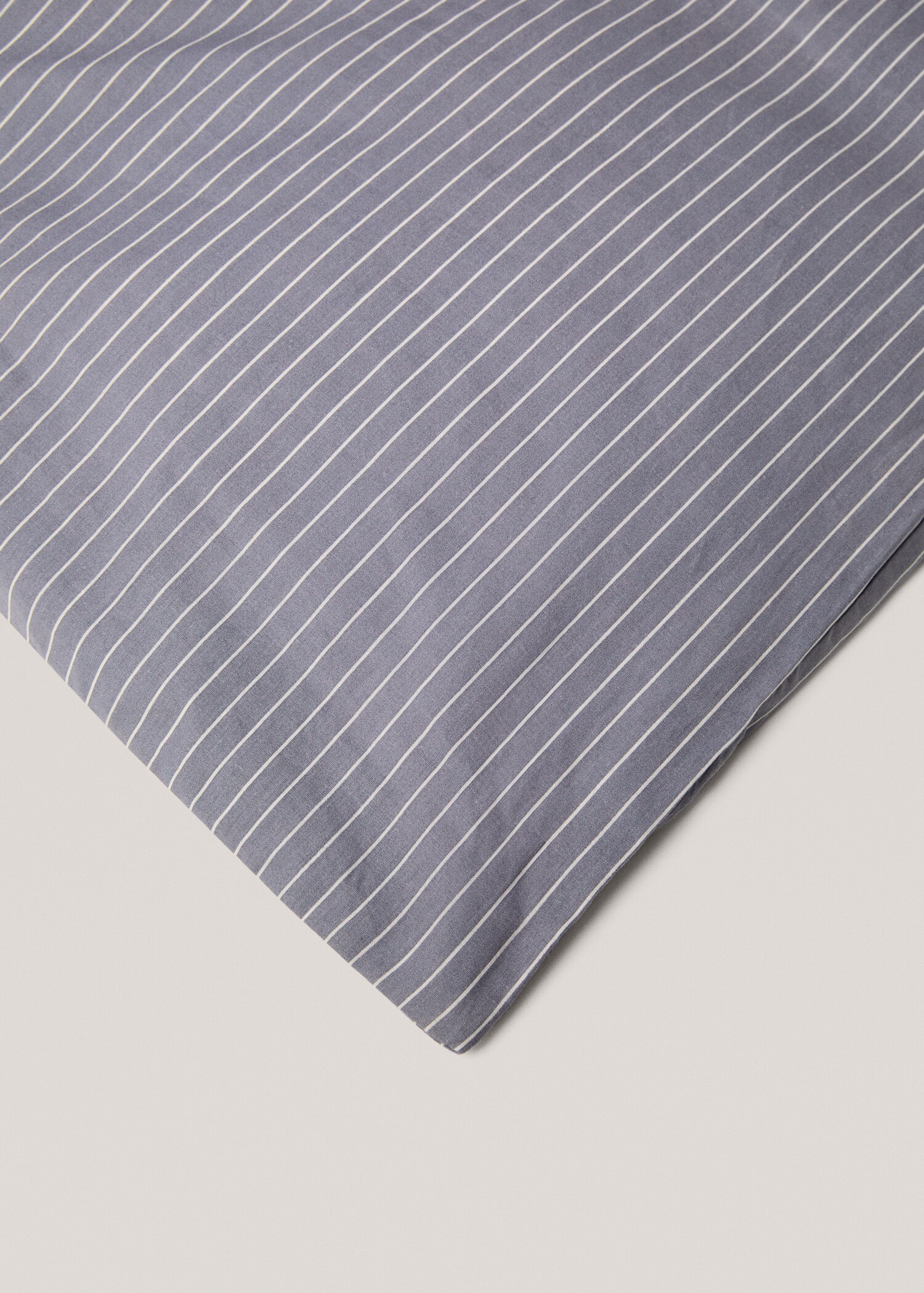 Percale cotton striped duvet cover for 150cm bed - Details of the article 3